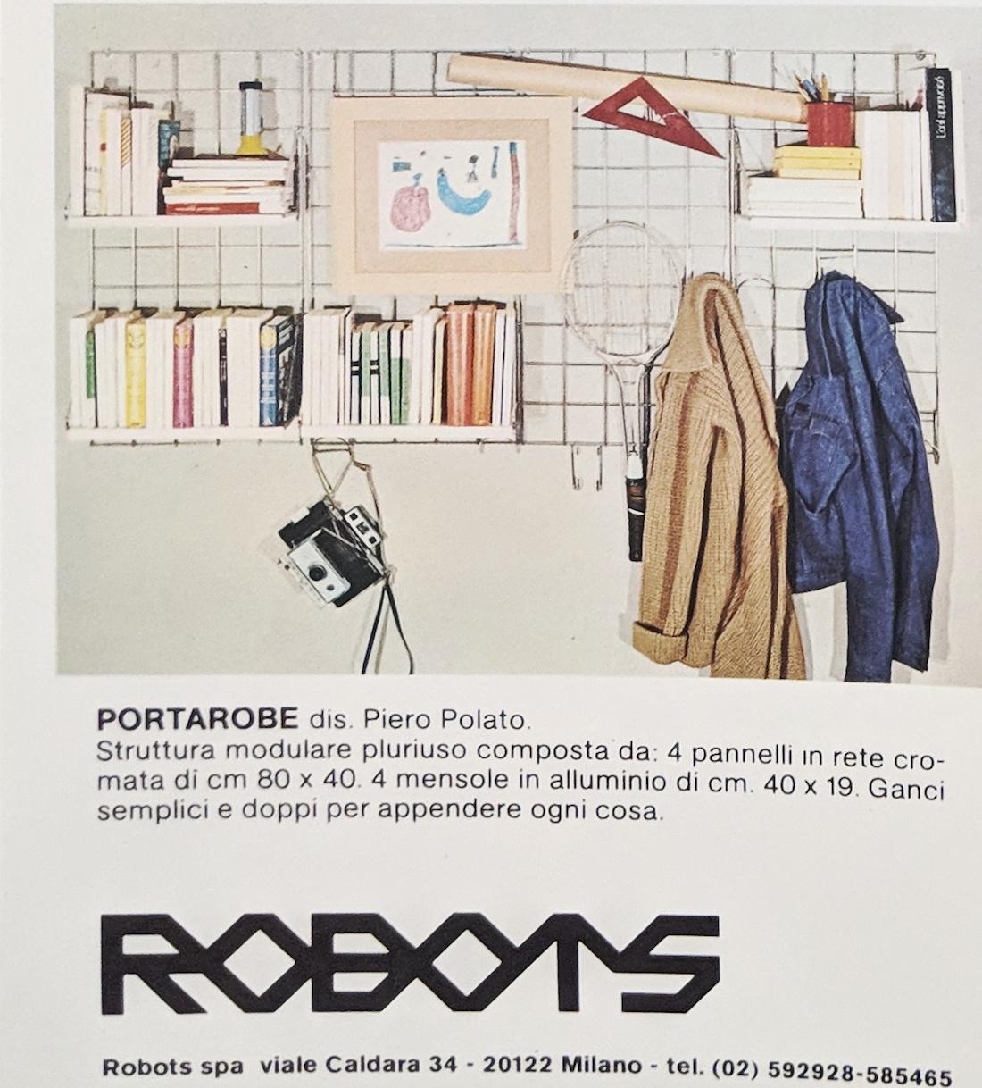 Colored Wall Unit by Piero Polato by Robots, 1970s 7