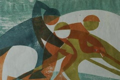 Colored woodcut by Viking Forsberg, 1958