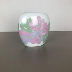 Colorful 1970s Art Vase Porcelain Vase Rosemonde Nairac for Rosenthal Germany