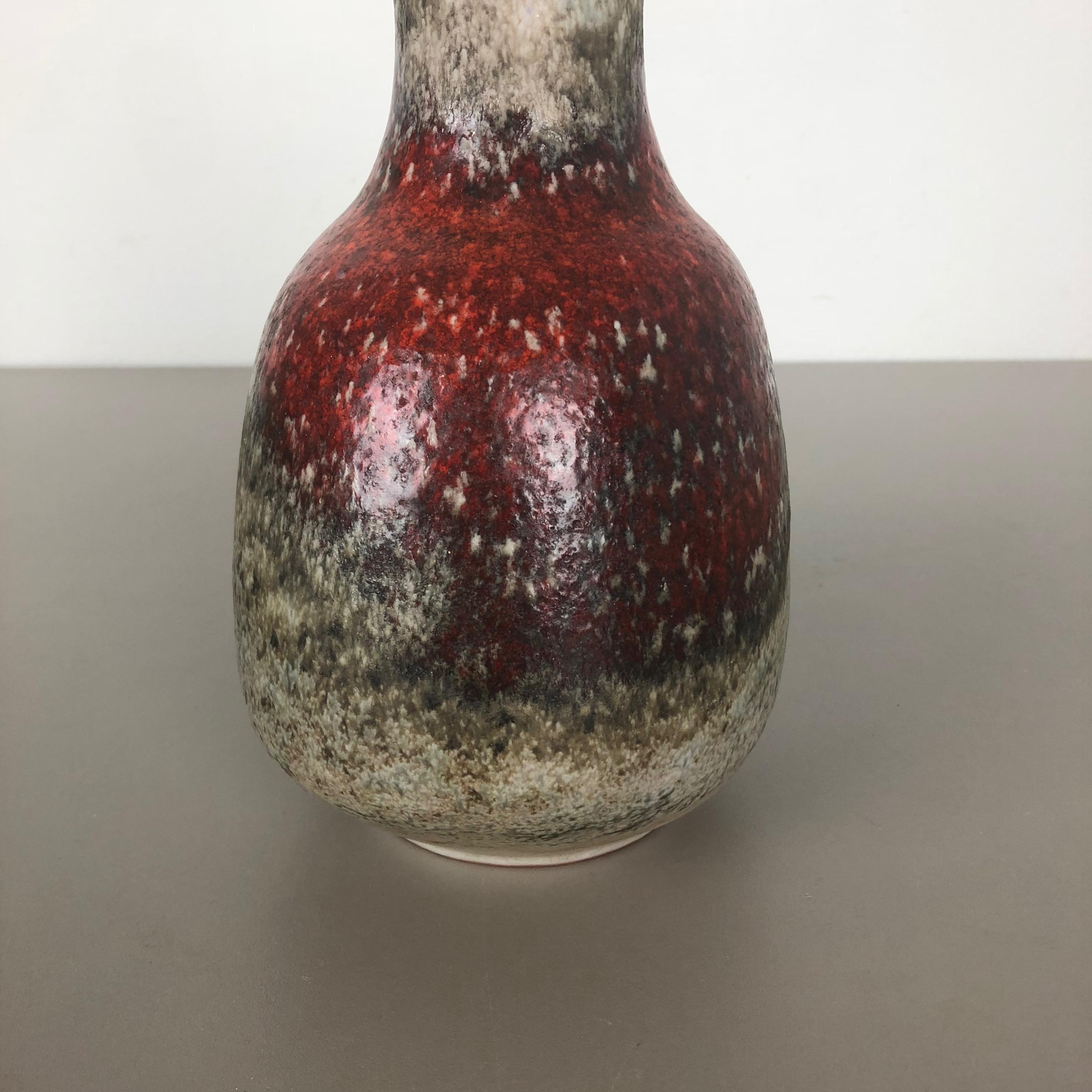 Bunte abstrakte Keramikvase von Karlsruher Majolika, Deutschland, 1950er Jahre im Angebot 4