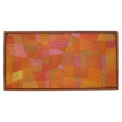 Colorful Abstract Mid Century Modern Painting Robert Brooks 1959 17.25"W x 9"H