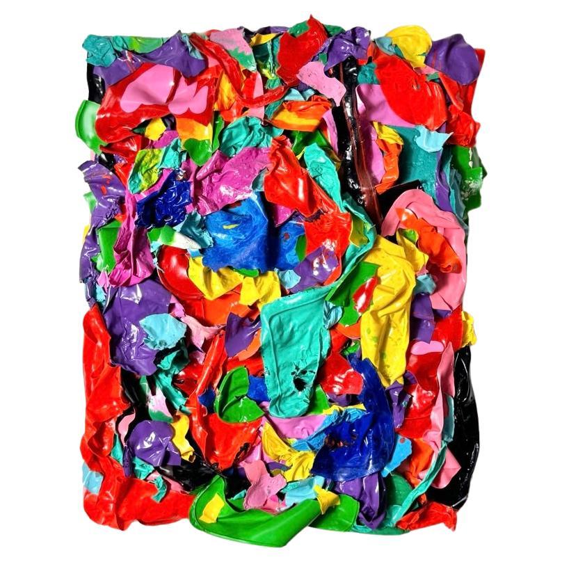 Colorful Abstract Modern 3D Acrylic Wall Sculpture Painting by Jon Parlangeli
