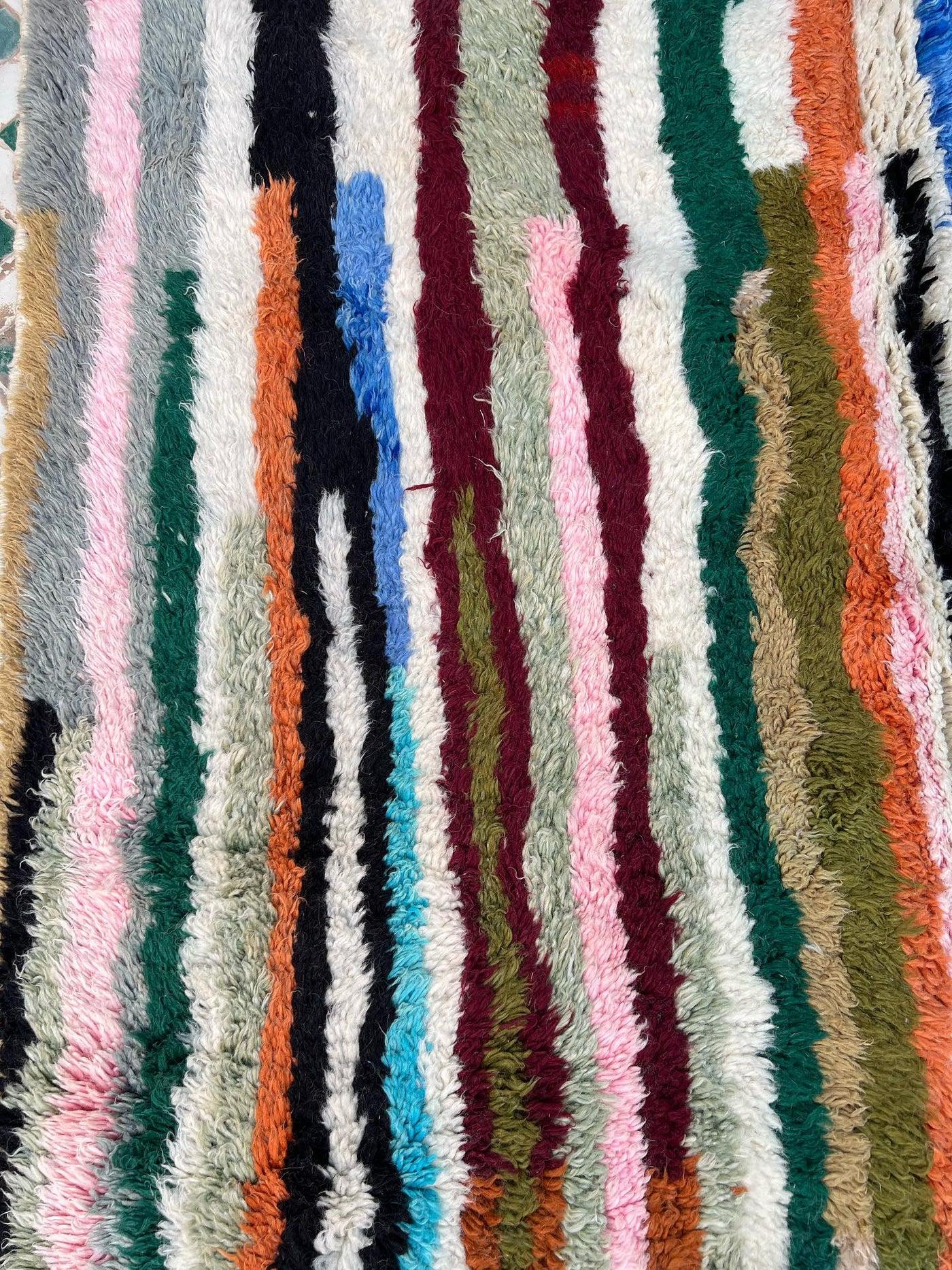 Bunter Abstrakter Moderner Marokkanischer Wollteppich Beni M'Rirt (21. Jahrhundert und zeitgenössisch) im Angebot