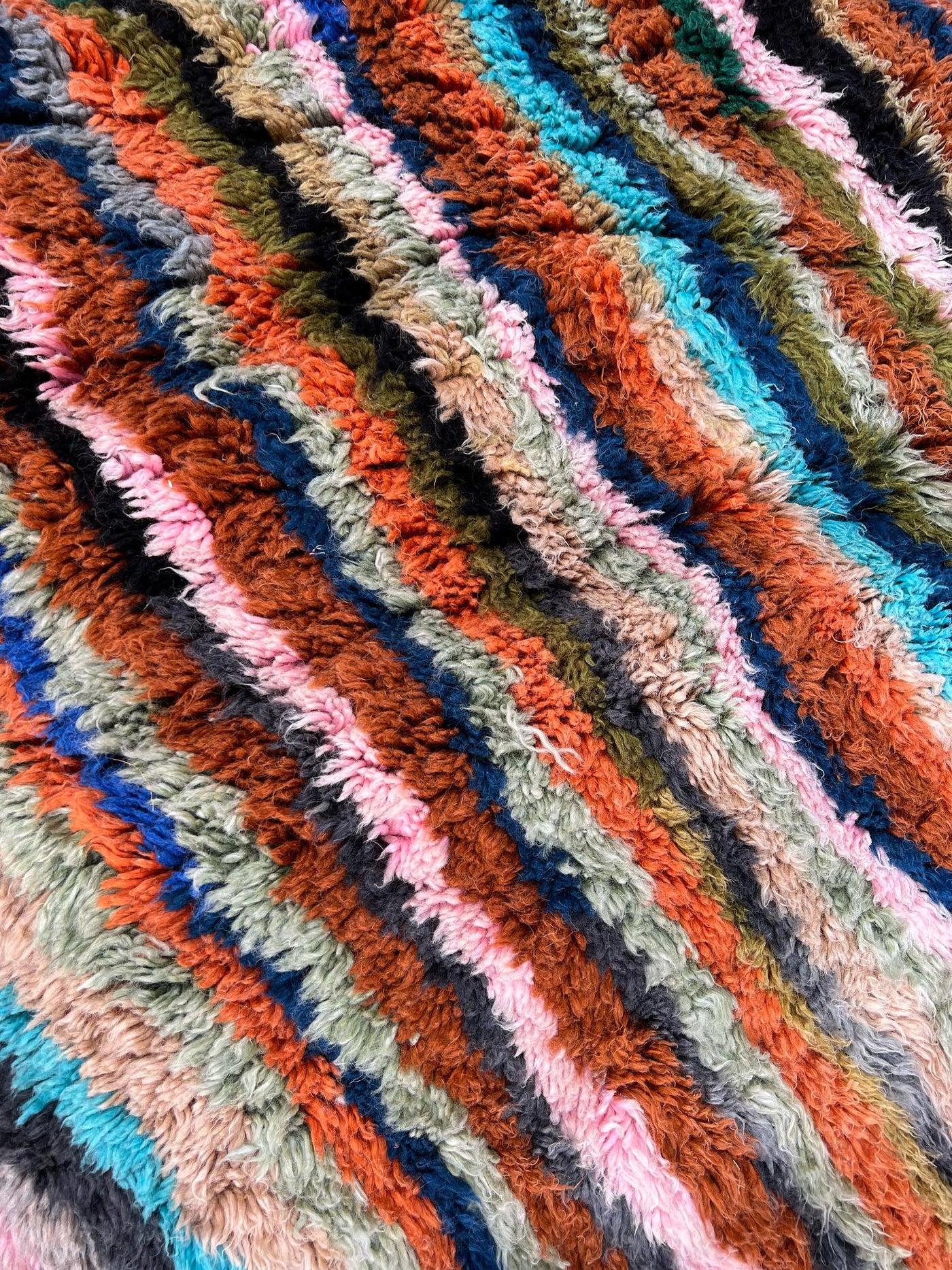 Bunter Abstrakter Moderner Marokkanischer Wollteppich Beni M'Rirt im Angebot 3