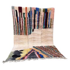 Colorful Abstract Modern Moroccan Wool Beni M'Rirt Rug