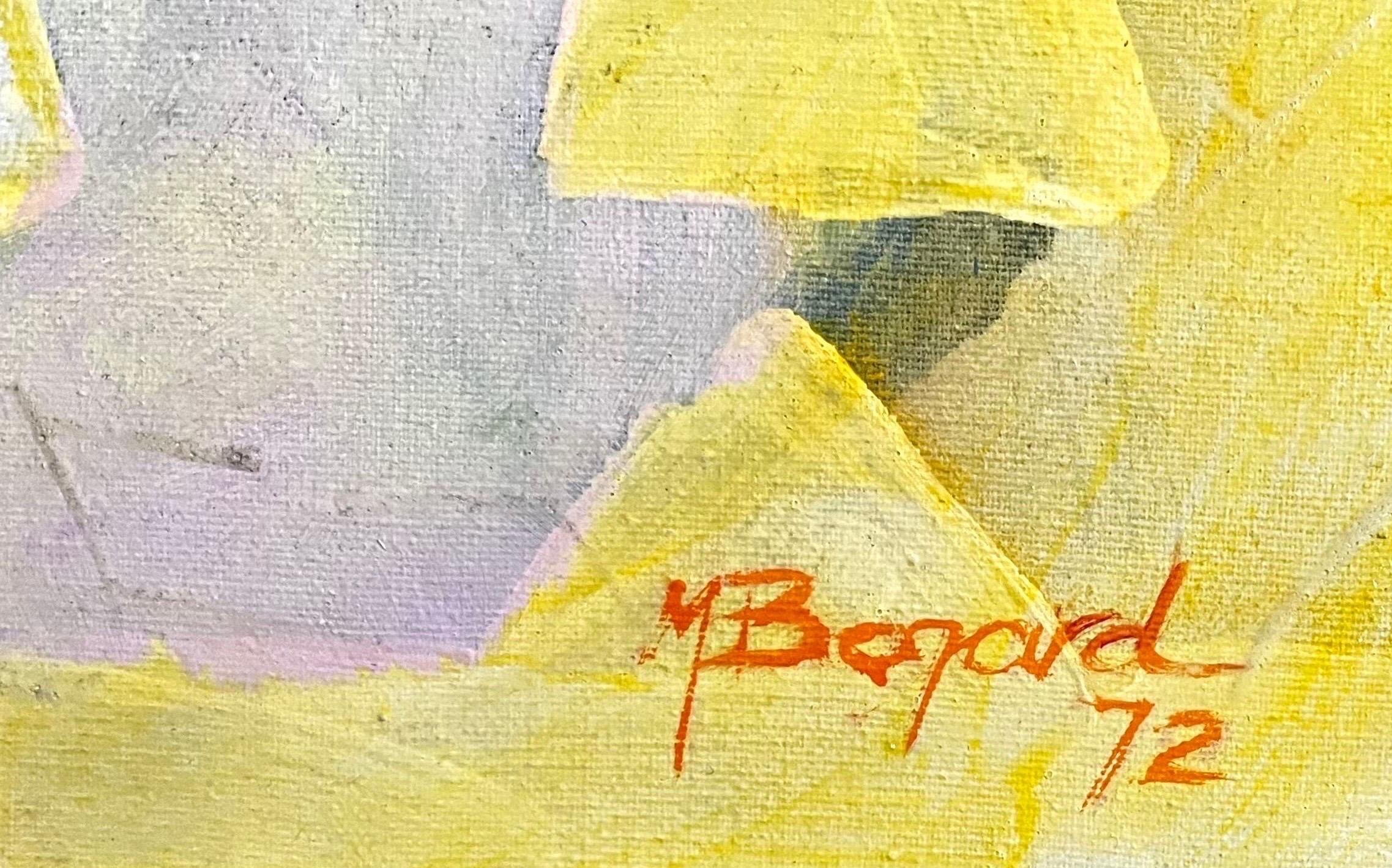 Paint on Canvas Abstract Still Life of Spring Flowers, signed Bogard, 1972 For Sale 2