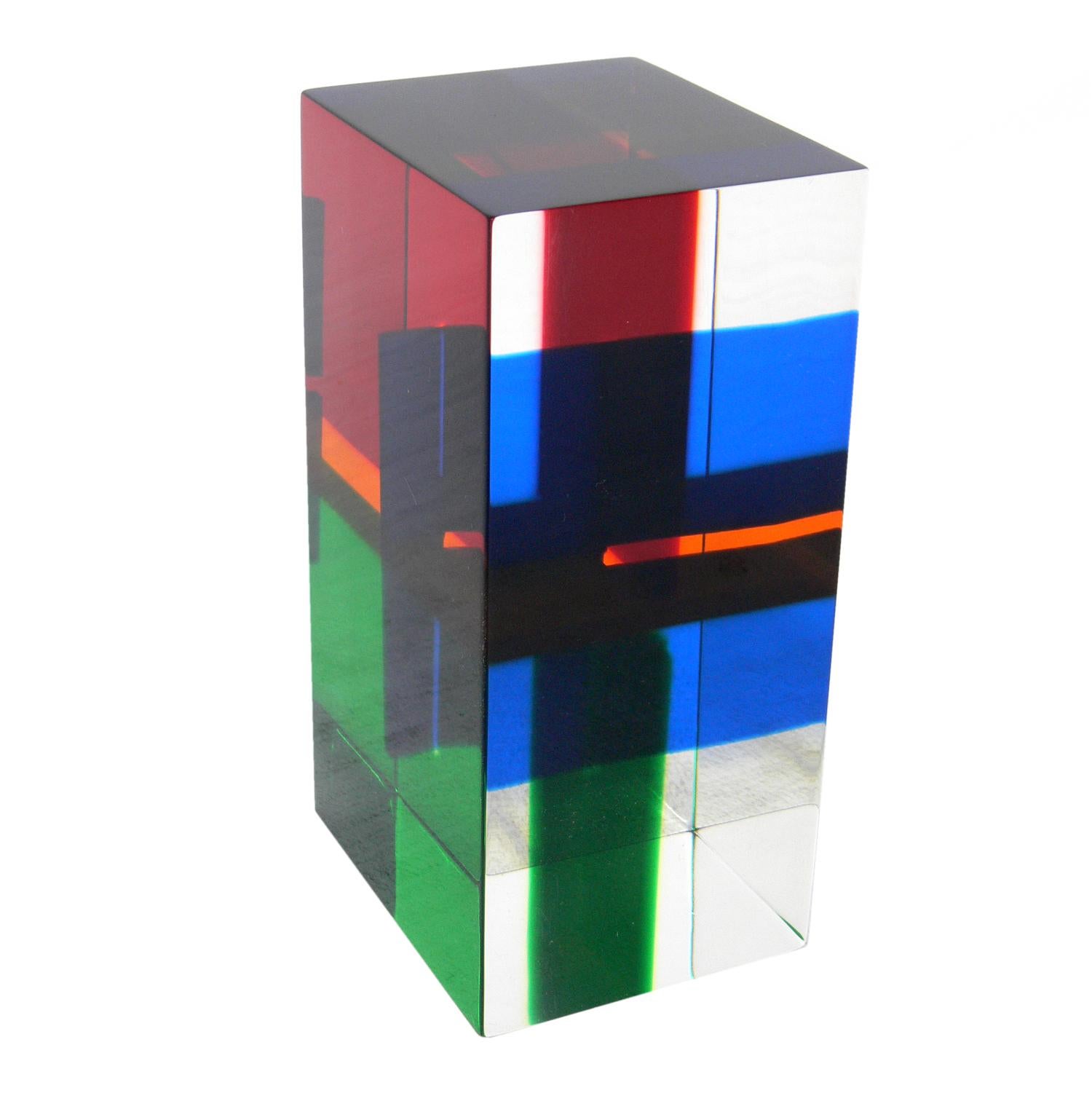 Mid-Century Modern Colorful Acrylic Sculpture by Vasa For Sale