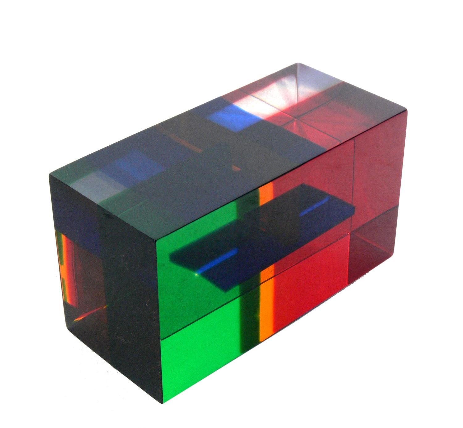 Late 20th Century Colorful Acrylic Sculpture by Vasa For Sale