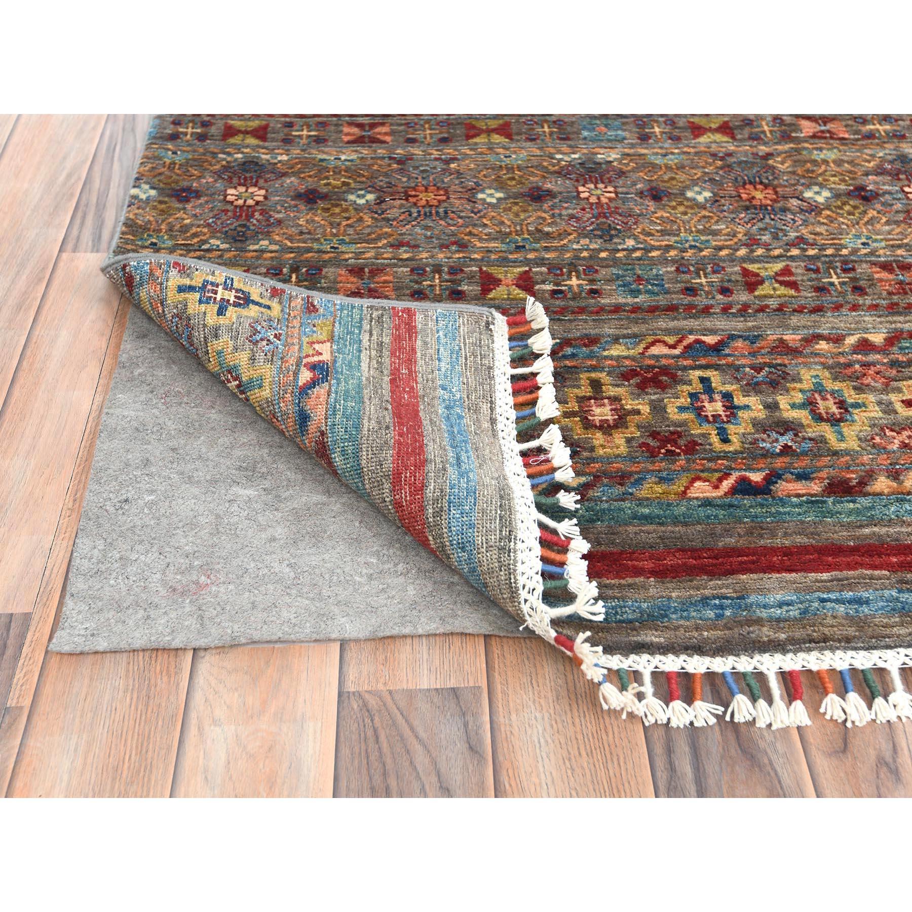 Noué à la main Tapis oriental coloré afghan super Kazak noué à la main 9'10