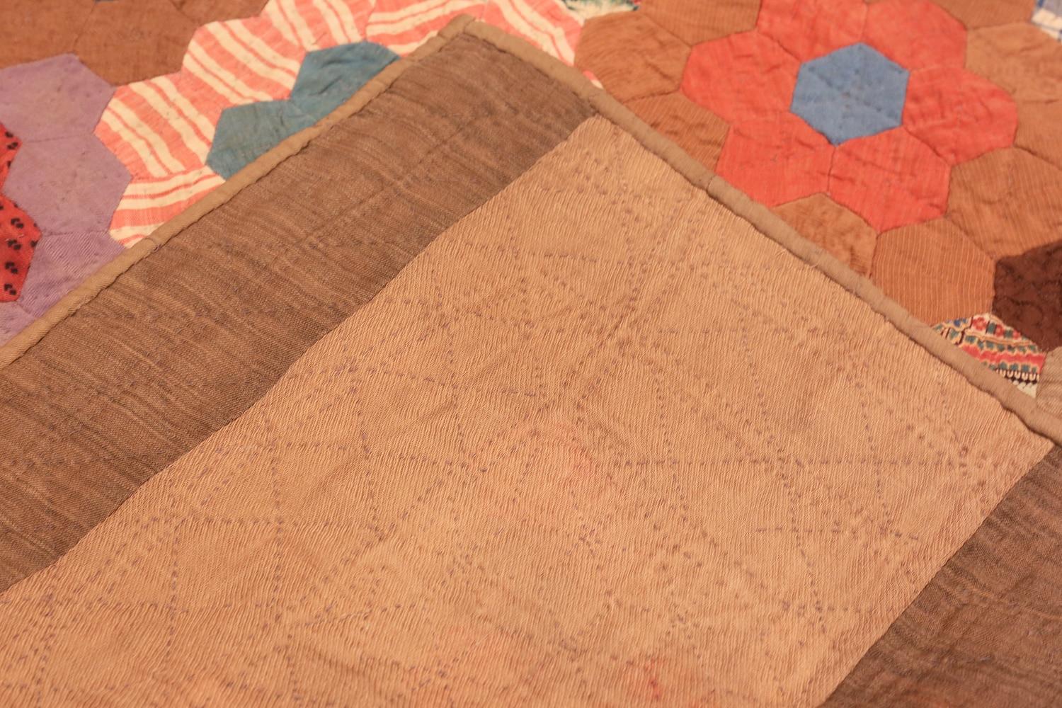 Colorful Antique American Quilt Patchwork. Country of Origin America, Circa date: 1920. Size: 6 ft x 6 ft 7 in (1.83 m x 2.01 m)