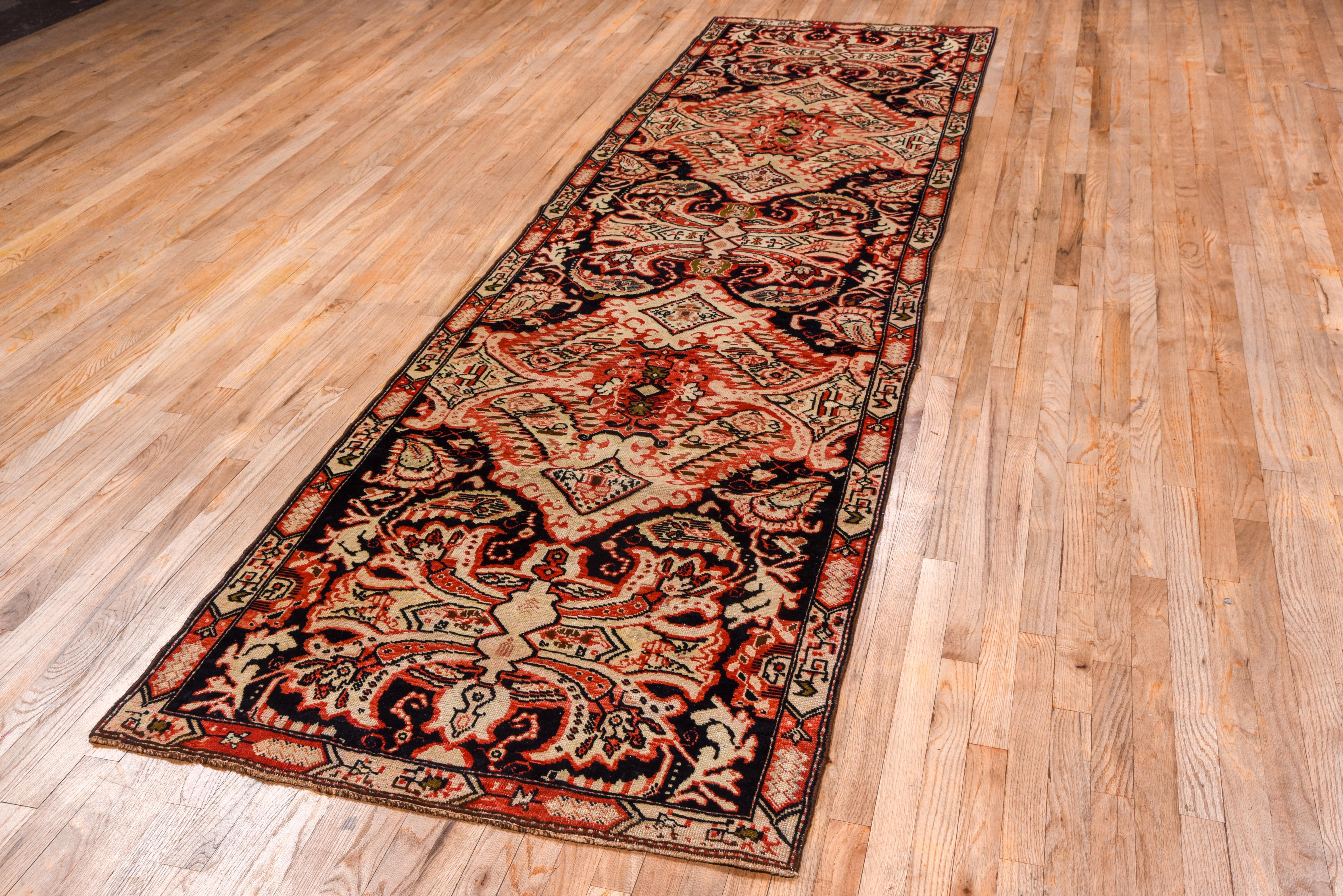 Colorful Antique Caucasian Karabagh Runner, Russian Czarist Style, circa 1920s In Good Condition For Sale In New York, NY