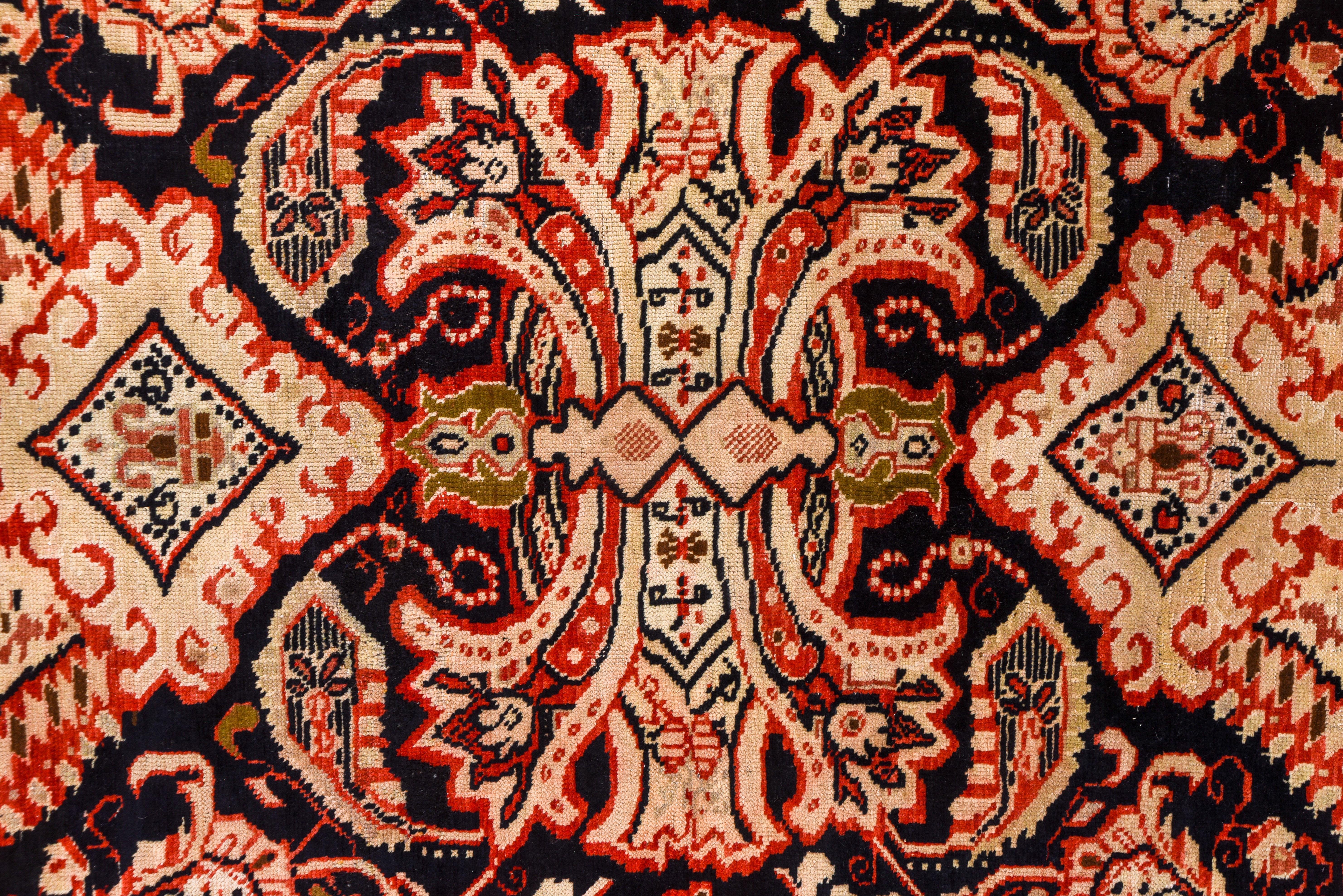 Early 20th Century Colorful Antique Caucasian Karabagh Runner, Russian Czarist Style, circa 1920s For Sale