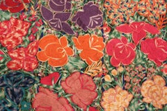 Colorful Antique Floral Chinese Embroidery 2' x 5'