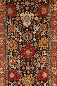 Colorful Antique Karabagh Gallery Carpet