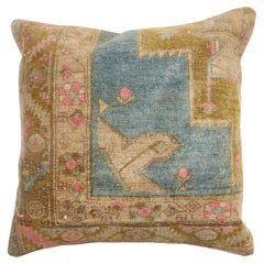 Colorful Vintage Karabagh Rug Pillow