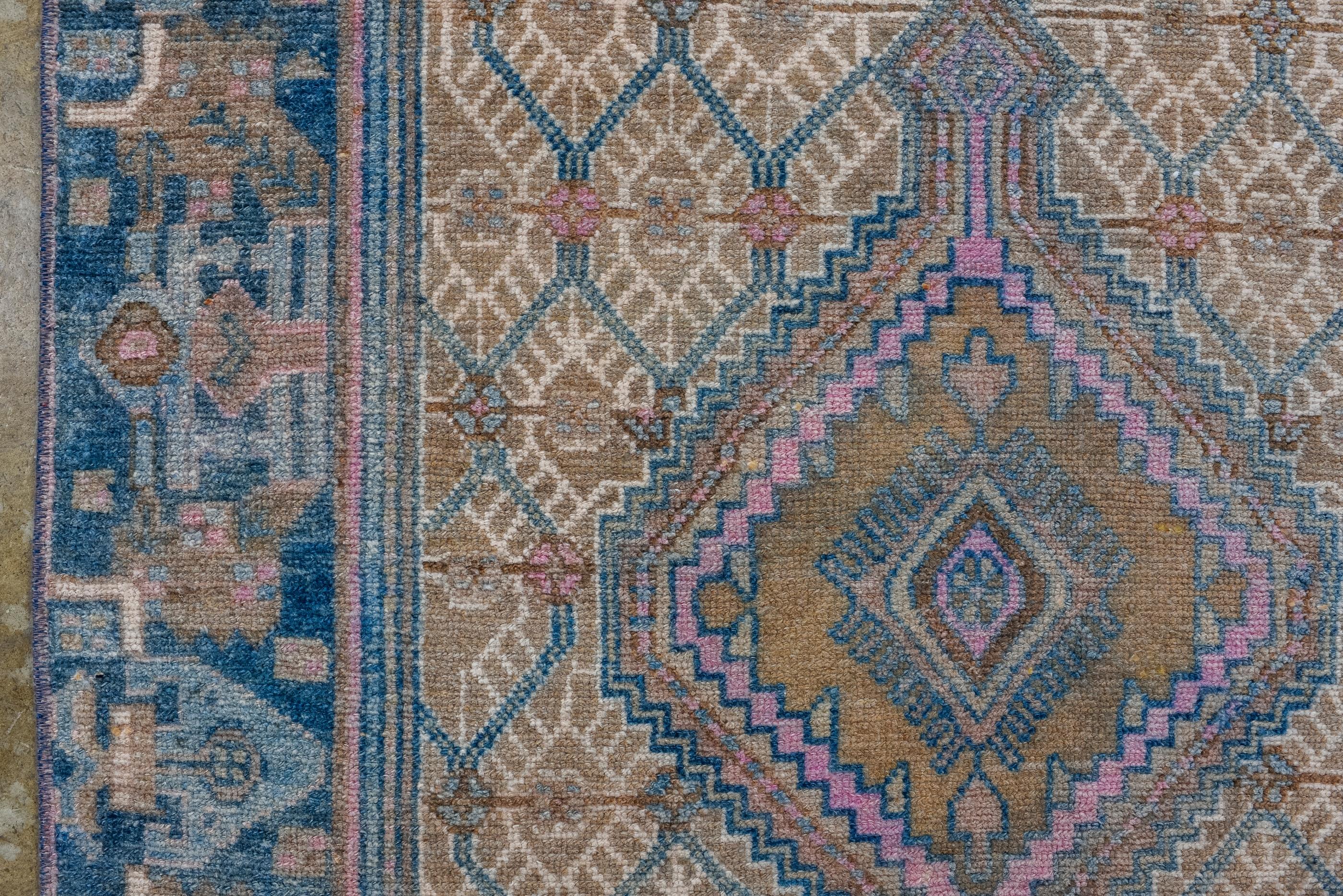 Colorful Antique Malayer with a Sky Blue Field  In Good Condition For Sale In New York, NY