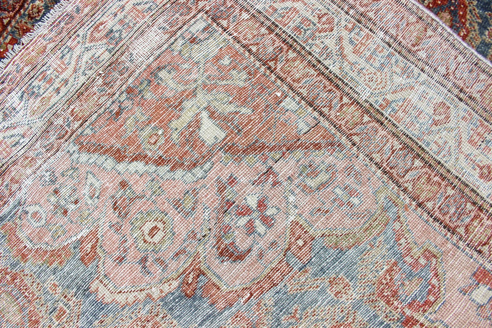 Colorful Antique Persian Hamadan Rug with Large Scale Paisley & Intricate Design For Sale 4