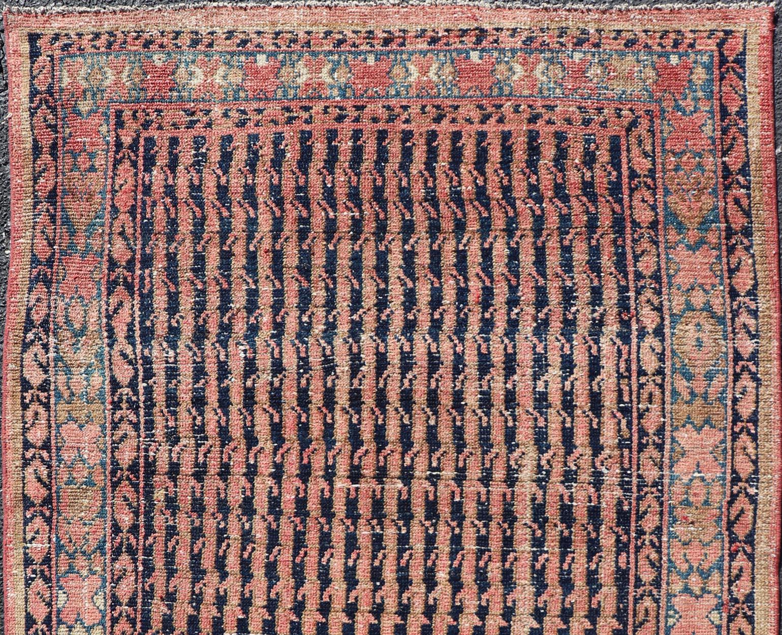 Antique Persian Hamadan rug with gorgeous all-over design in tribal motifs.
Keivan Woven Arts / rug EMB-9514-P13087, country of origin / type: Iran / Hamadan, circa 1930.

Measures: 3'6 x 5'0.