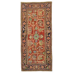 Colorful Antique Persian Heriz Runner