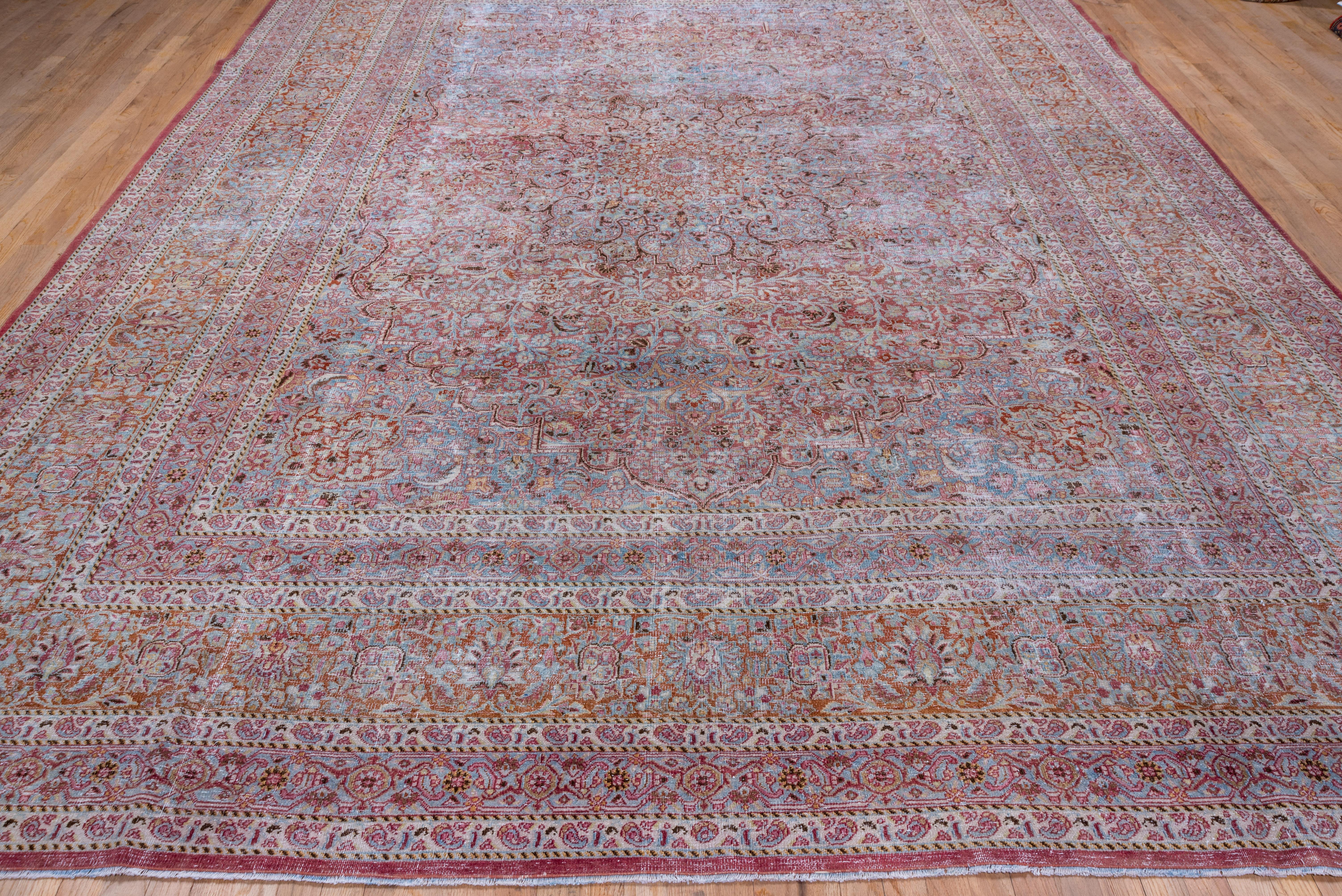 Mid-20th Century Colorful Antique Persian Khorassan Rug, Purple, Blue & Rust Accents, circa 1930s For Sale