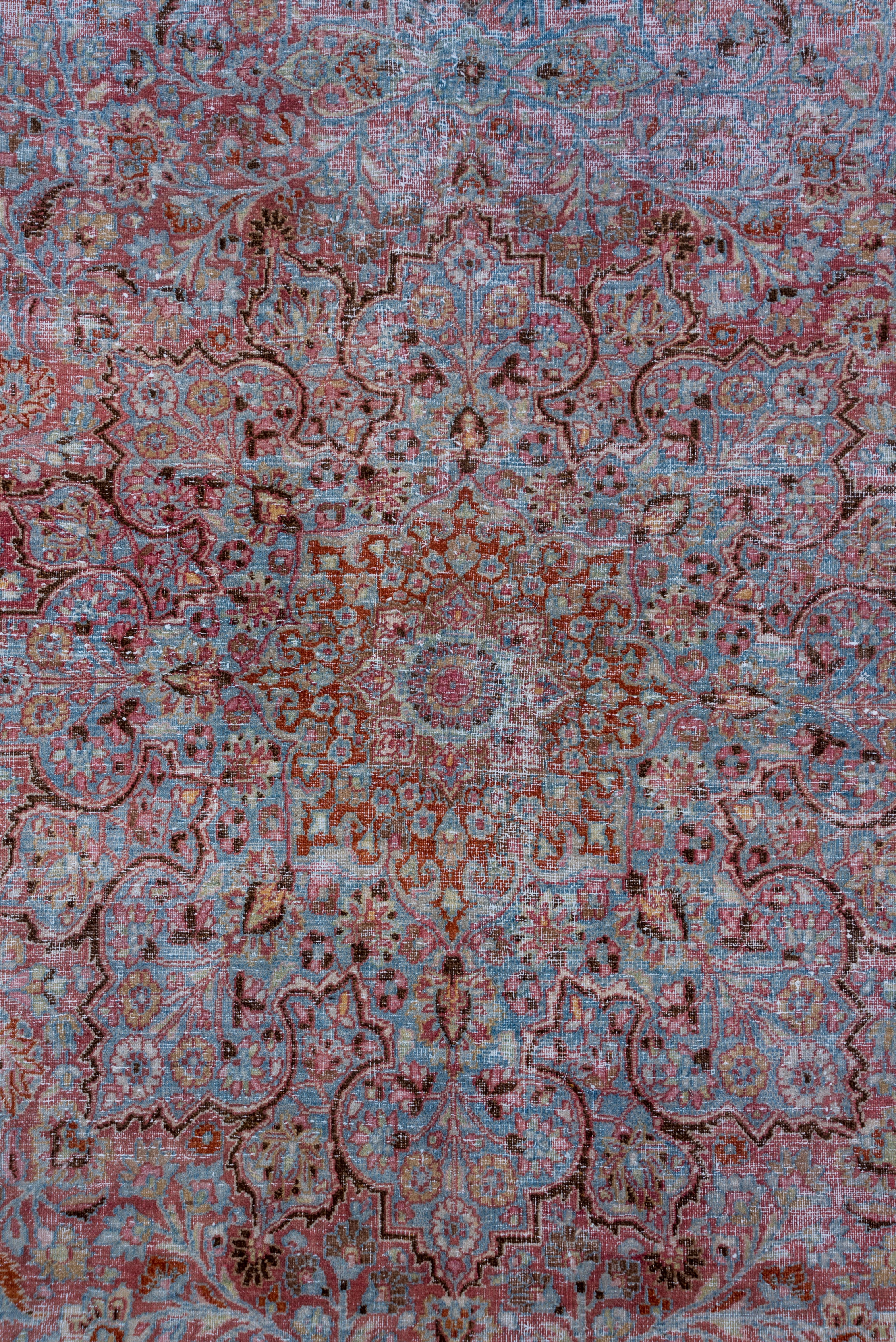 Wool Colorful Antique Persian Khorassan Rug, Purple, Blue & Rust Accents, circa 1930s For Sale