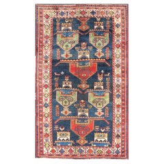 Colorful Antique Persian Lori Rug with All-Over Geometric Tribal Design