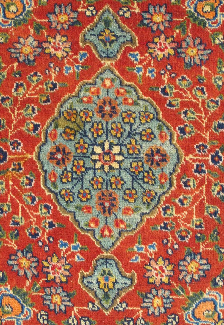 Colorful Antique Tabriz Rug with Circular Medallion, Palmettes and Floral Motifs In Excellent Condition For Sale In Atlanta, GA