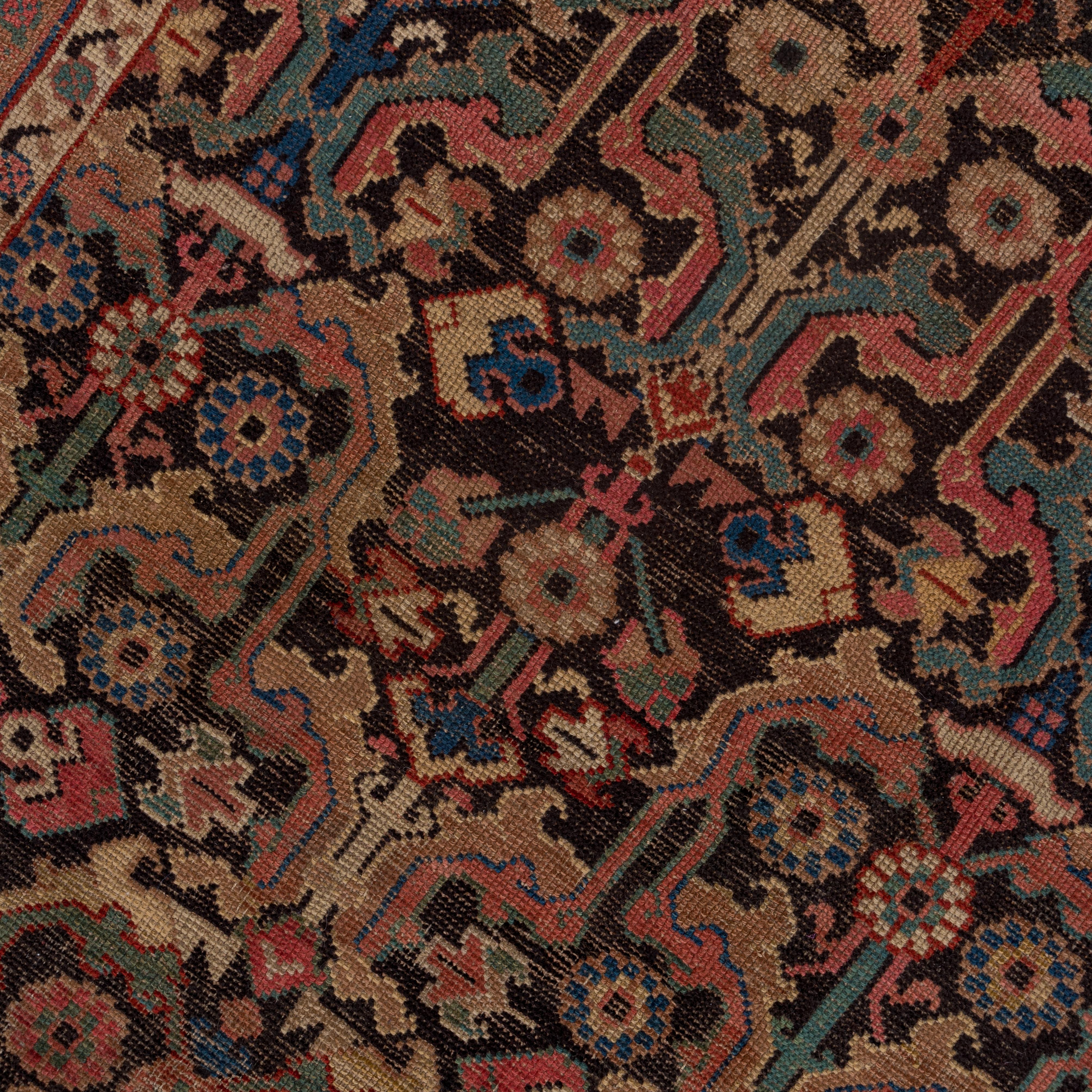 Colorful Antique Tribal Caucasian Karabagh Rug, circa 1900s For Sale 4