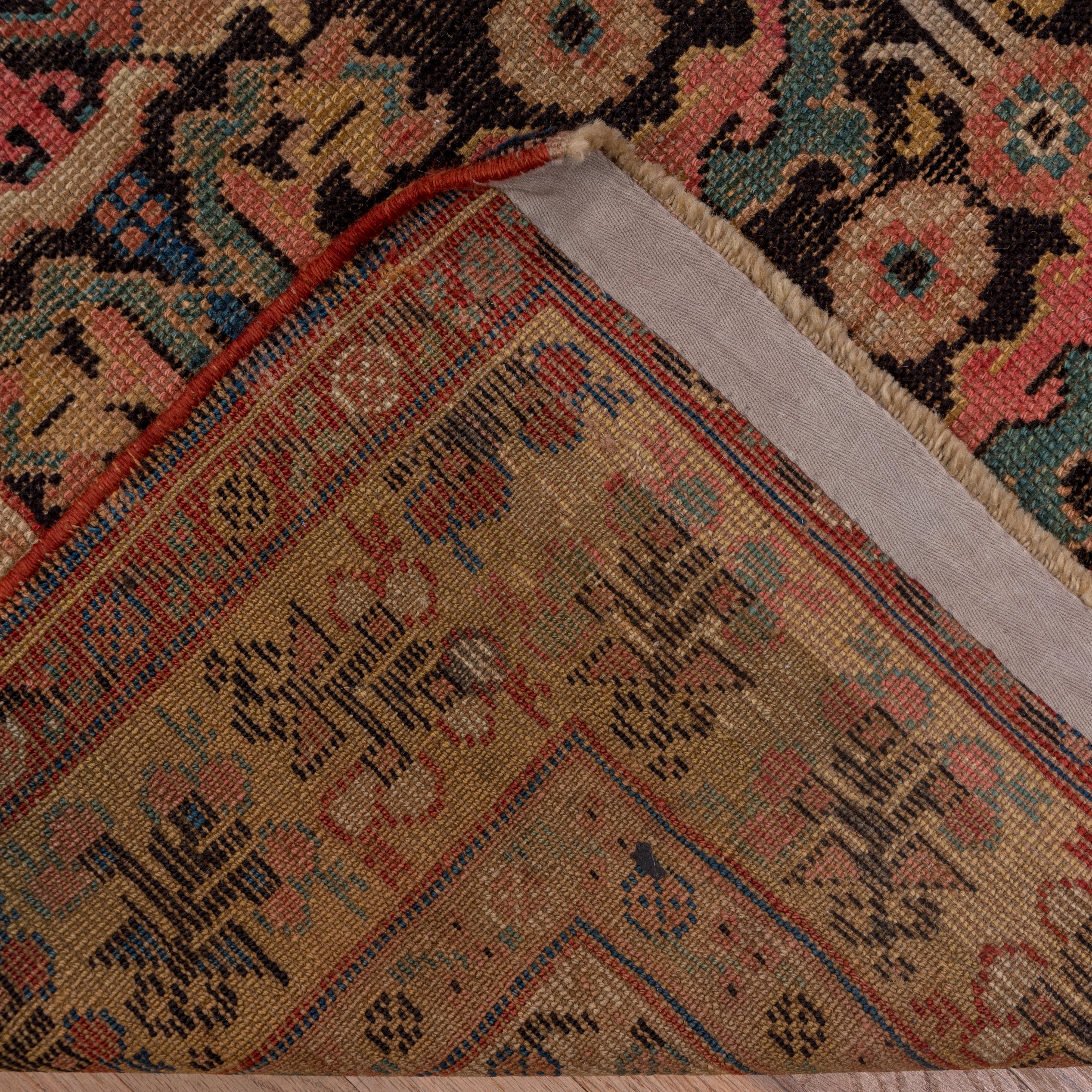 Malayer Colorful Antique Tribal Caucasian Karabagh Rug, circa 1900s For Sale