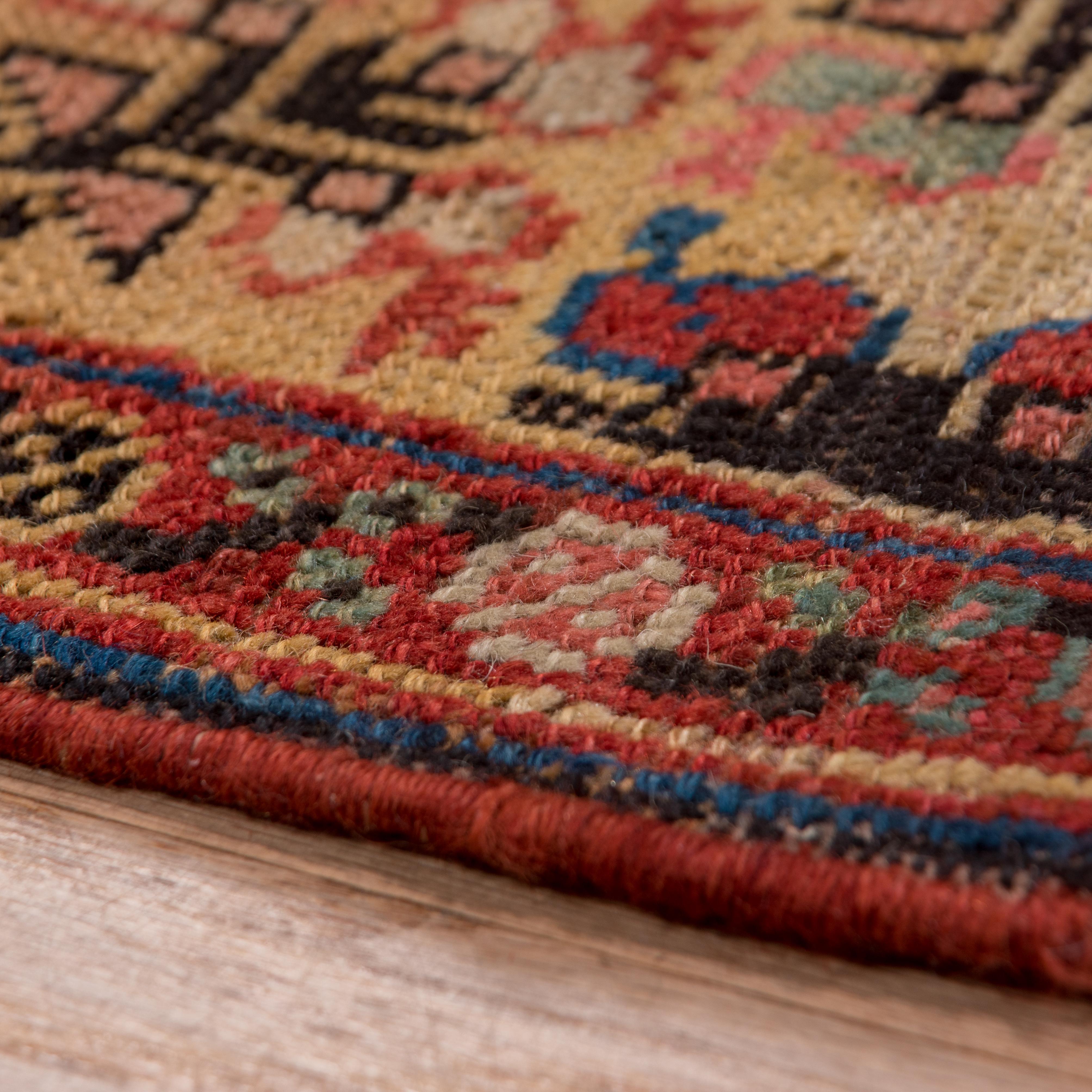 Hand-Knotted Colorful Antique Tribal Caucasian Karabagh Rug, circa 1900s For Sale