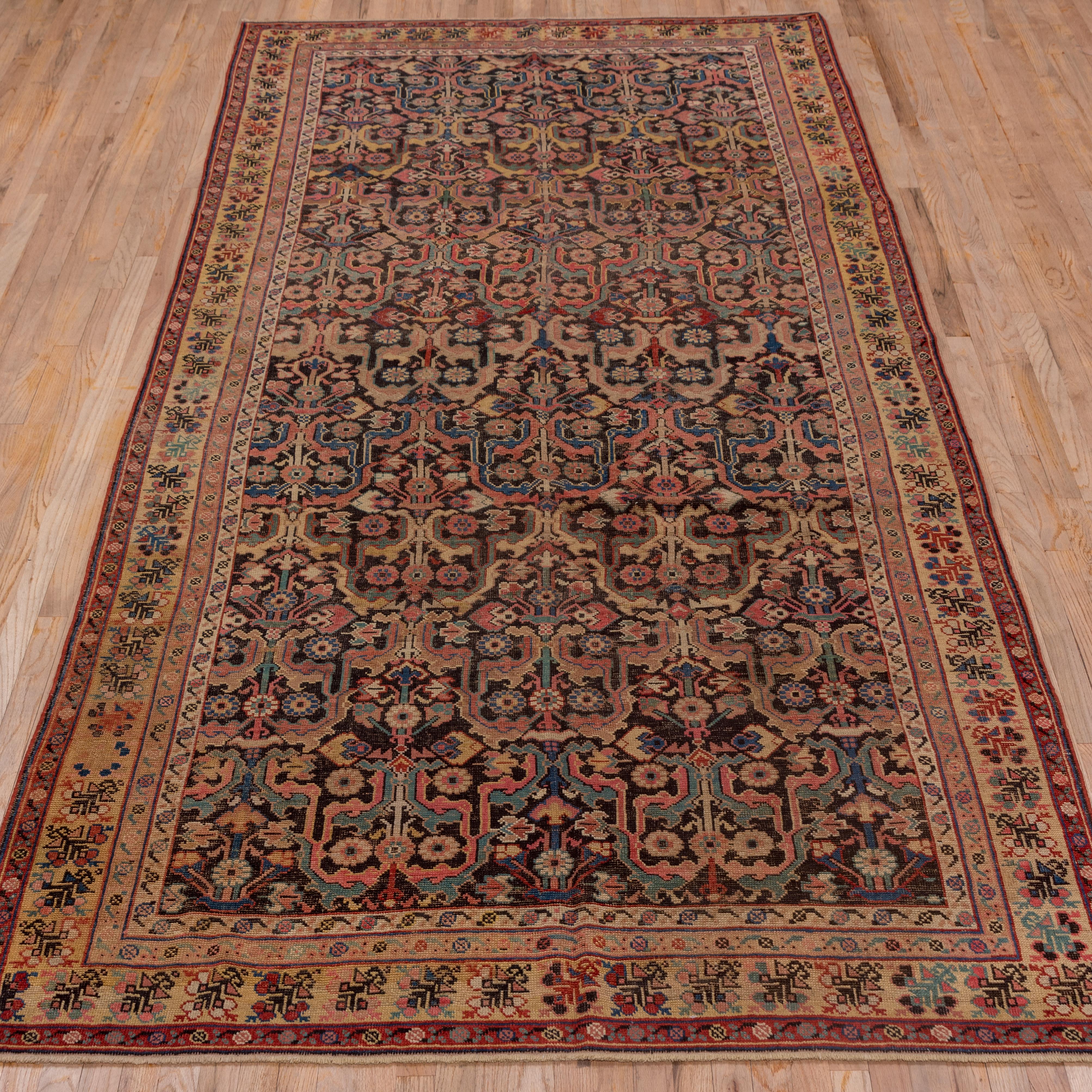 Early 20th Century Colorful Antique Tribal Caucasian Karabagh Rug, circa 1900s For Sale