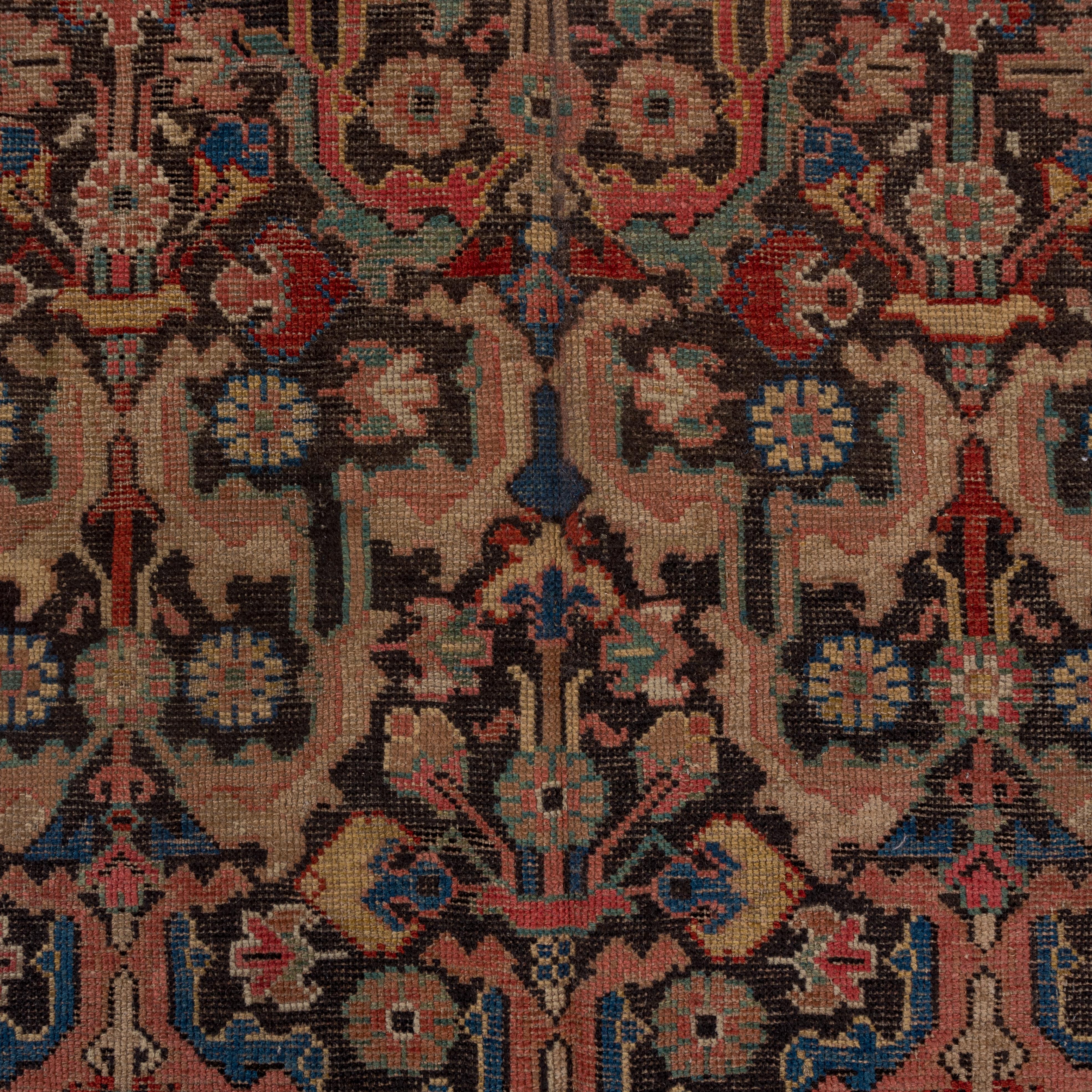 Colorful Antique Tribal Caucasian Karabagh Rug, circa 1900s For Sale 1