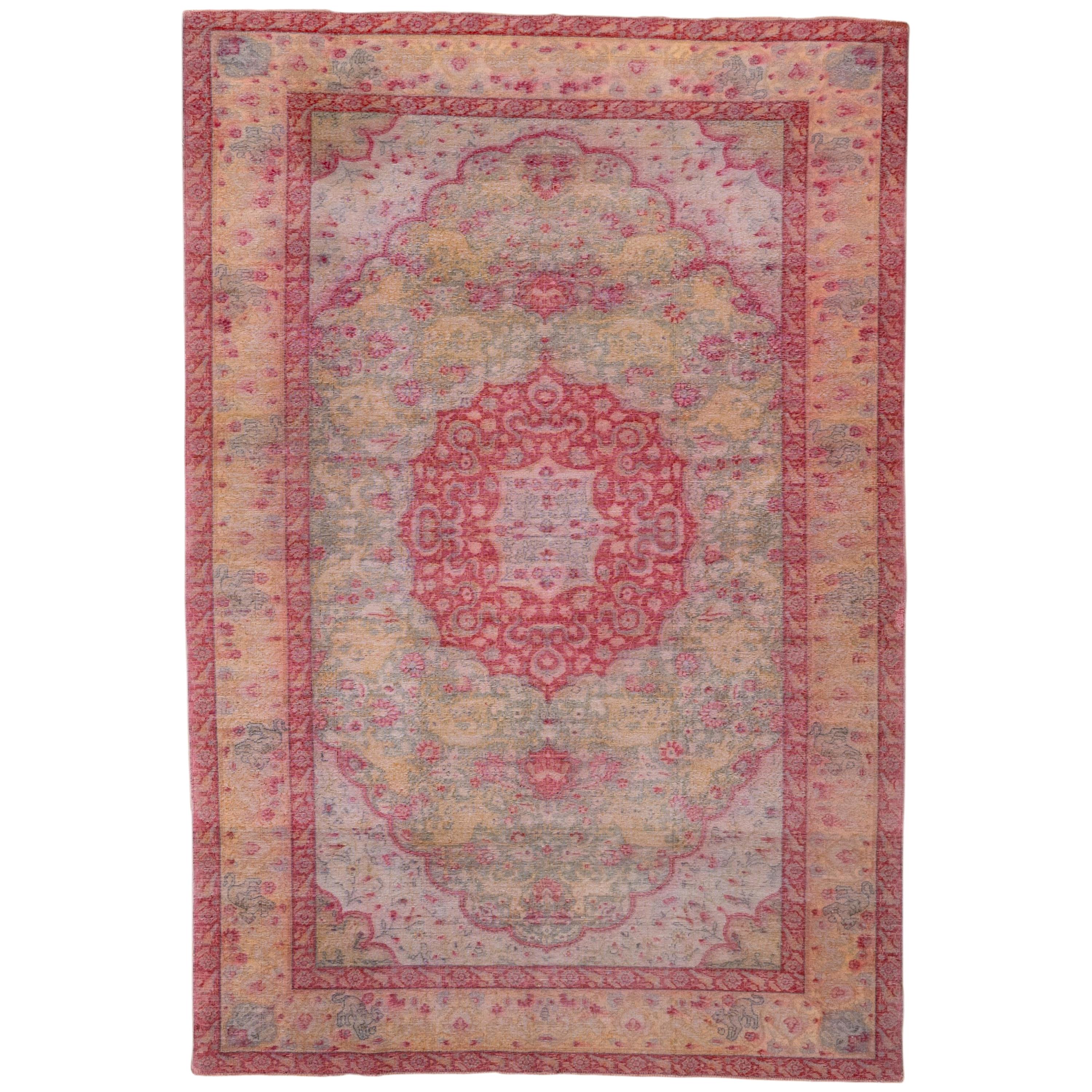 Colorful Antique Turkish Kaisary Rug, Circa 1930s For Sale