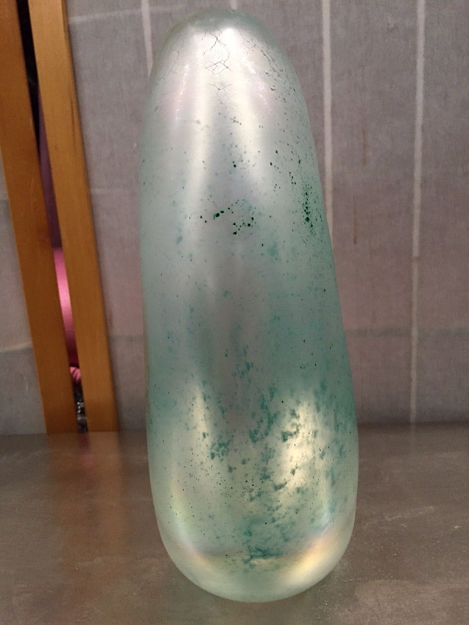 Italian Colorful Archimede Seguso Murano Glass Vase For Sale