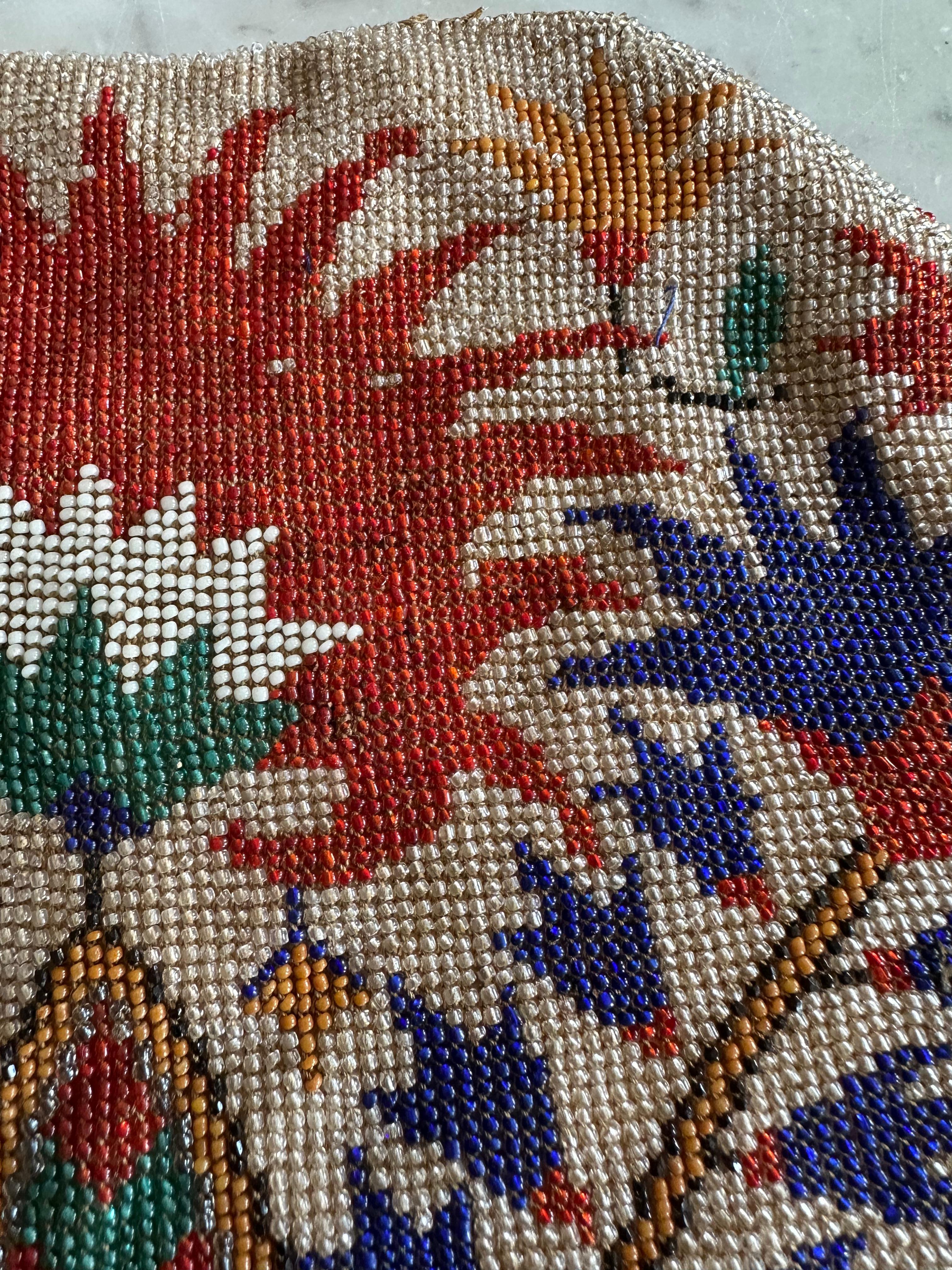 Borsetta di perline Art Deco colorata, circa anni '20 in vendita 3