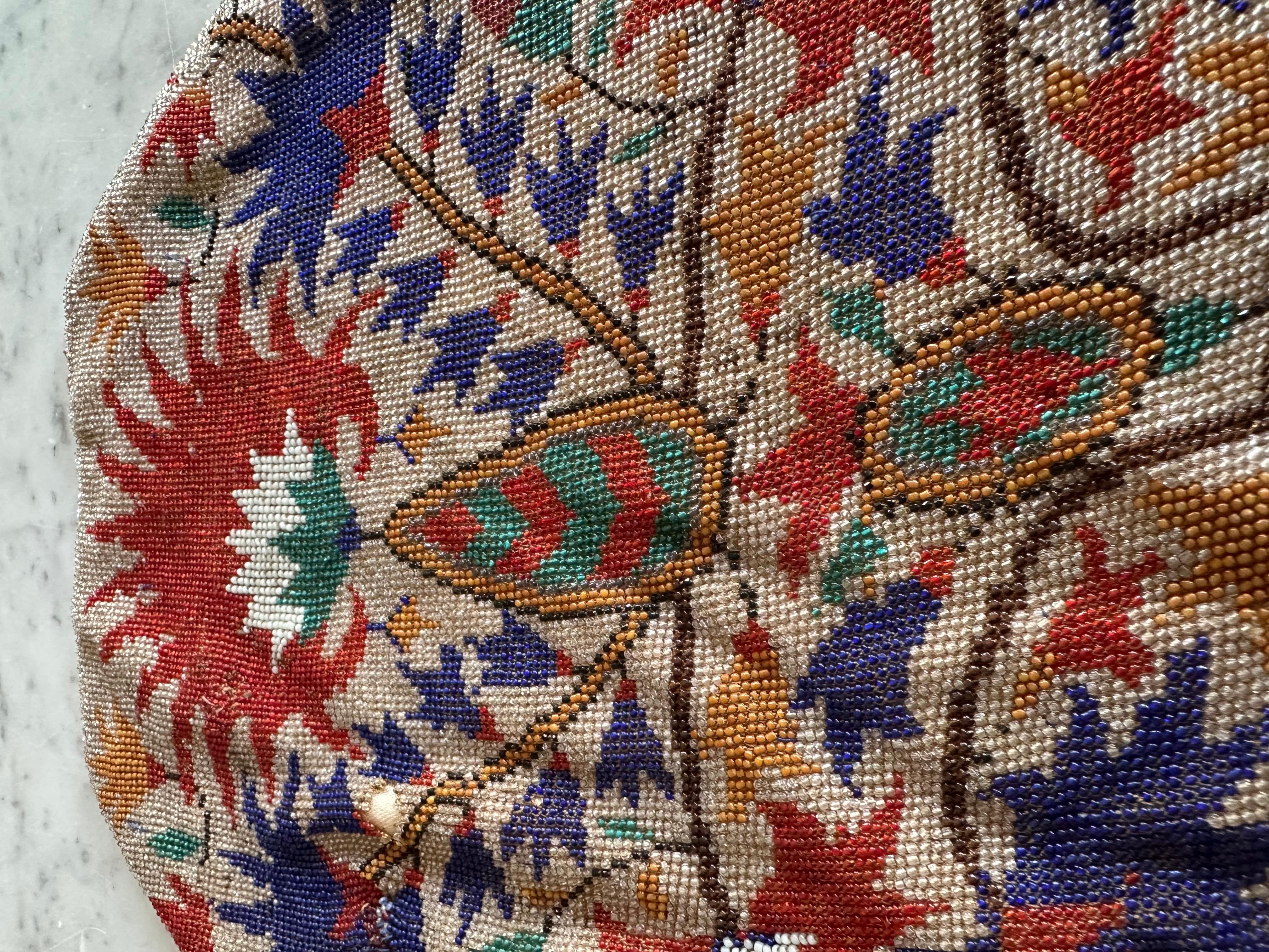 Borsetta di perline Art Deco colorata, circa anni '20 in vendita 4