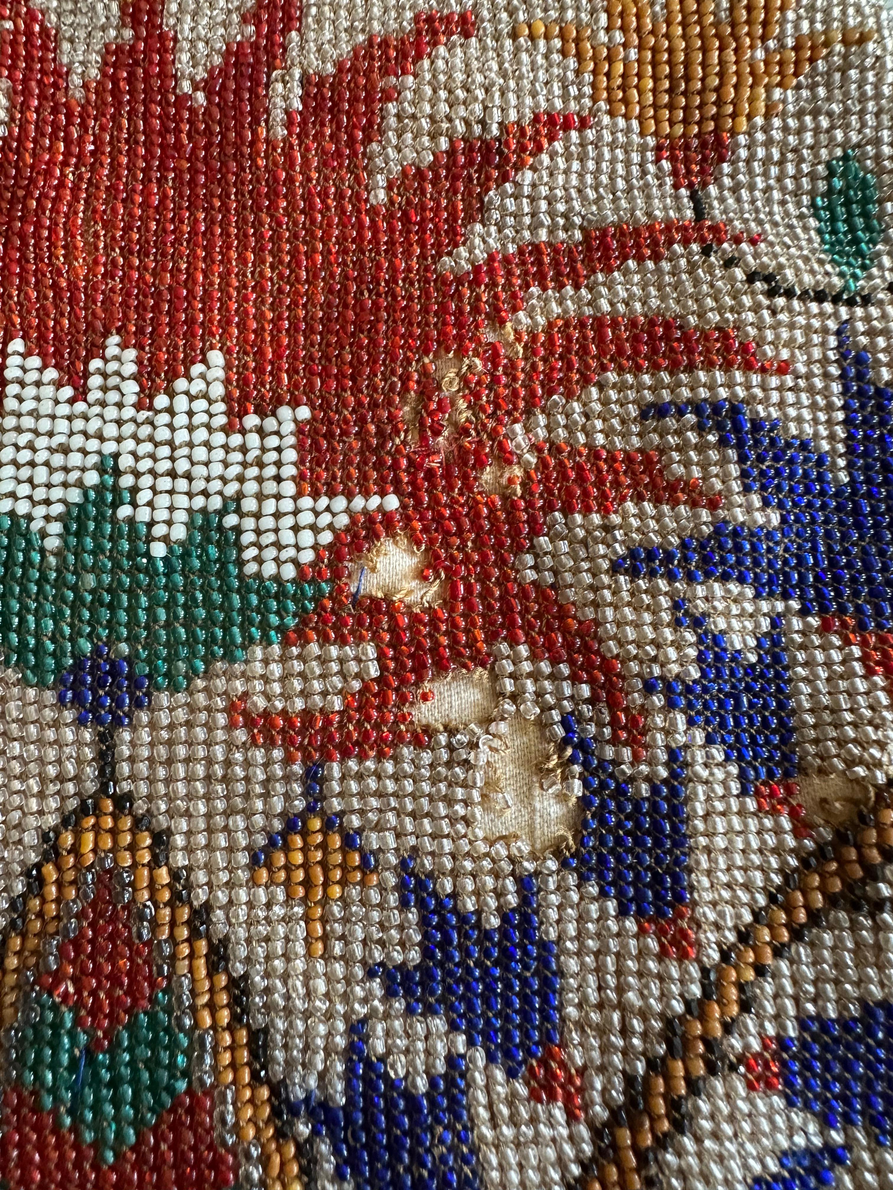 Tedesco Borsetta di perline Art Deco colorata, circa anni '20 in vendita