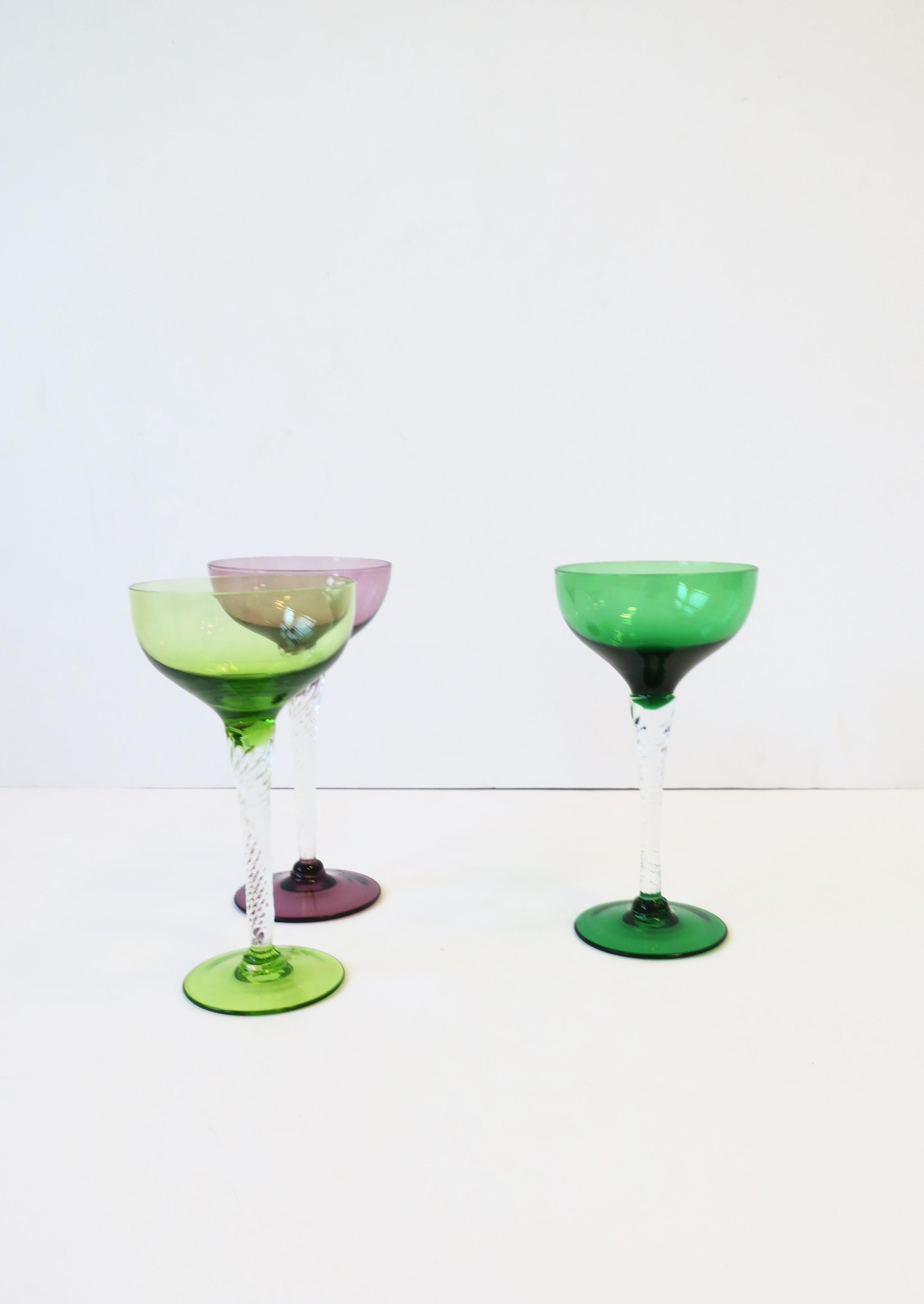 Verres à cocktail ou à champagne, lot de 3 en vente 1