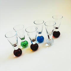 Colorful Art Glass Shot Glasses - Set of 6