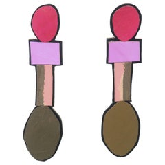 Pendientes de cuero artesanos de colores
