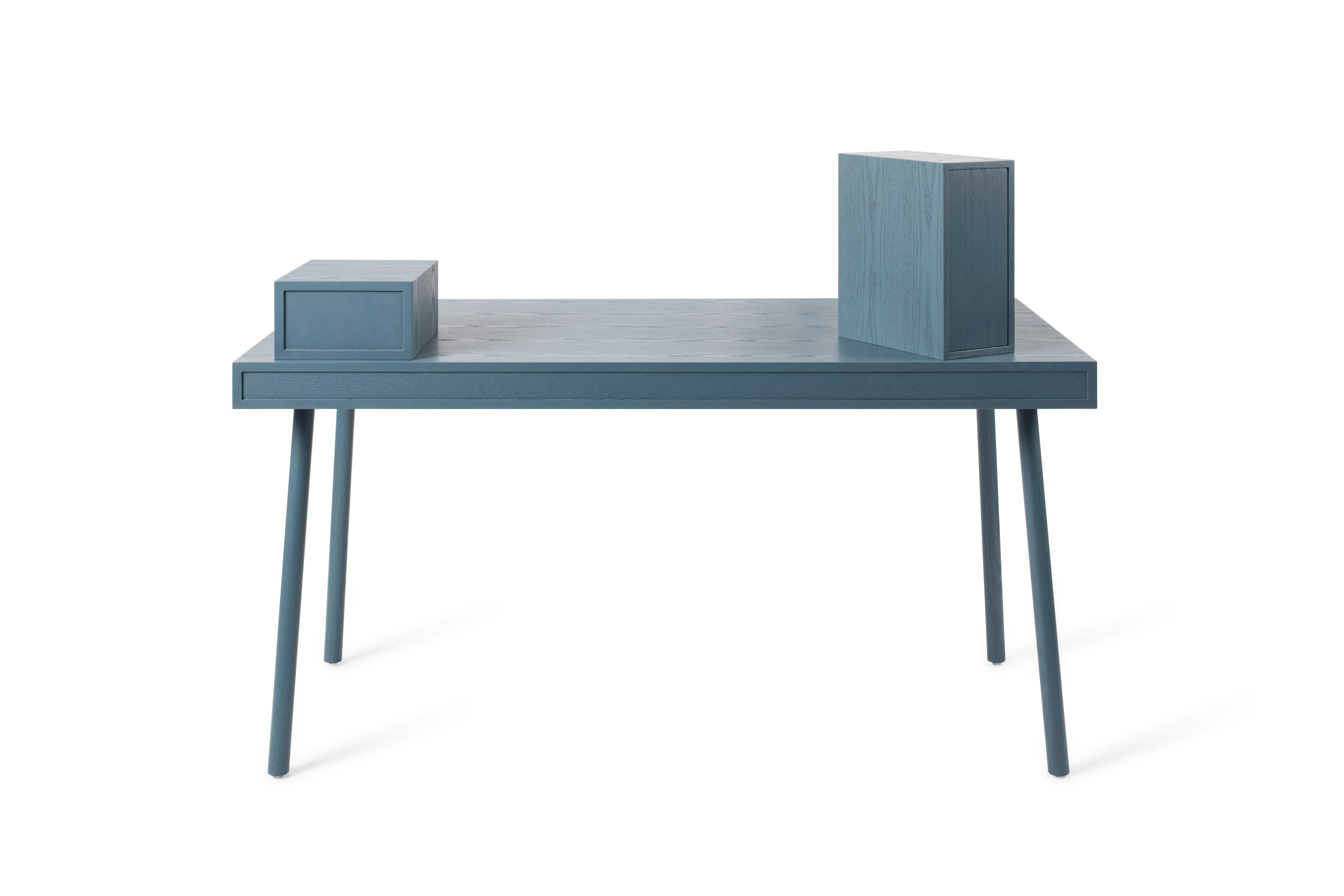 Colorful Ash Desk by Thomas Dariel In New Condition In Geneve, CH