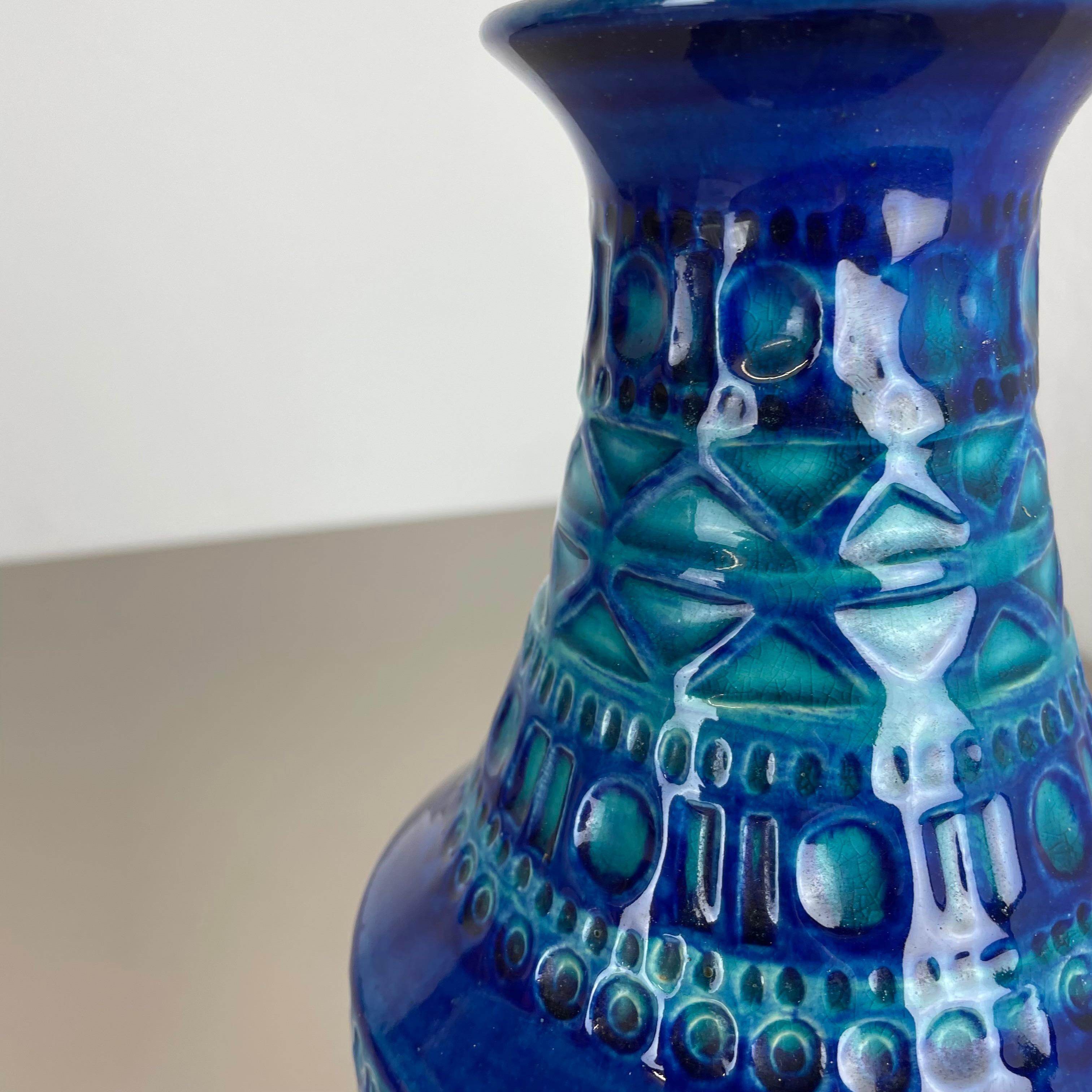 Vaso colorato in ceramica lavica grassa stile Bitossi di Bay Ceramics, Germania, anni '70 in vendita 5