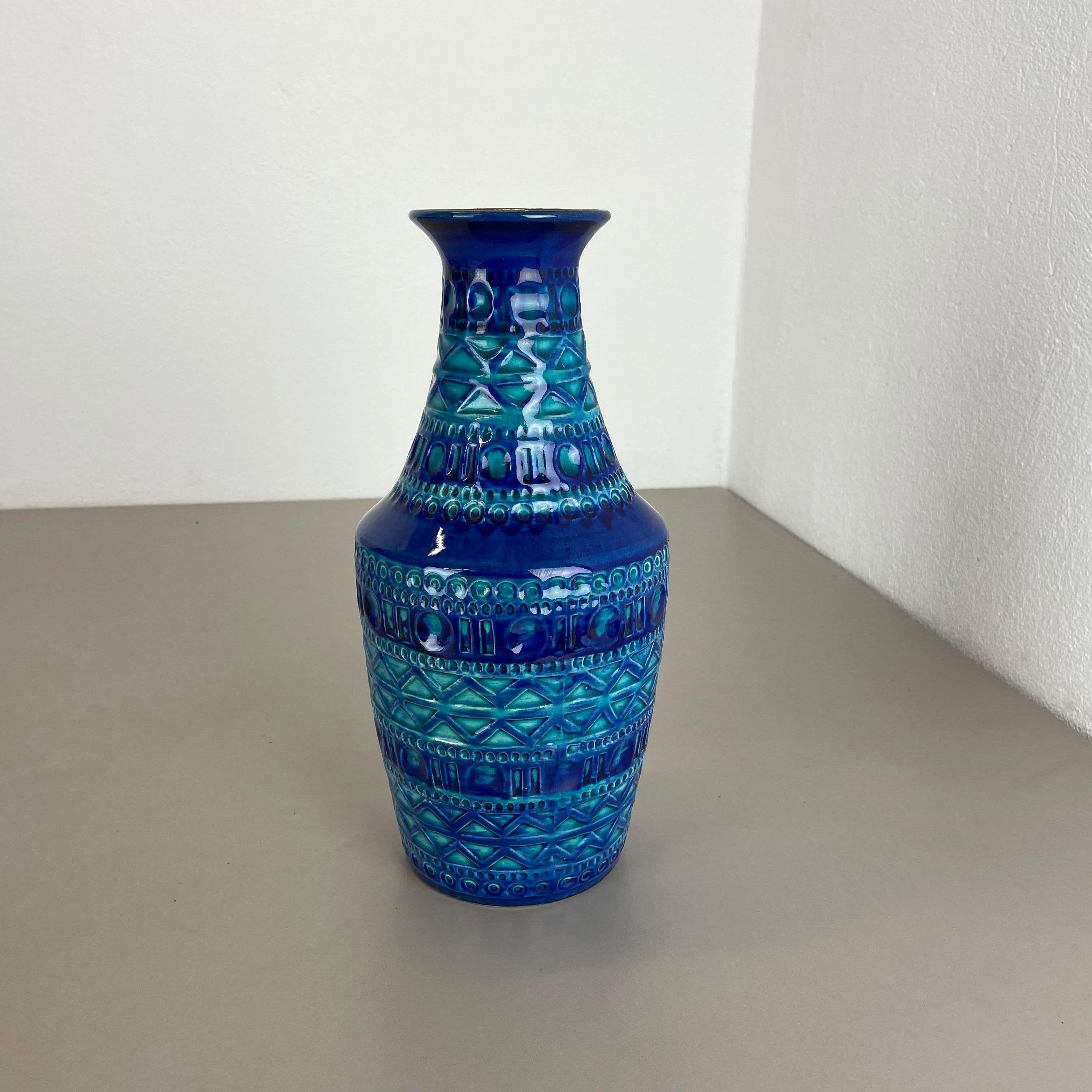 Bunte Fat Lava-Keramikvase im Bitossi-Stil von Bay Ceramics, Deutschland, 1970er Jahre (Moderne der Mitte des Jahrhunderts) im Angebot