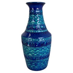 Colorful Bitossi Style Fat Lava Pottery Vase by Bay Ceramics, Germany, 1970s