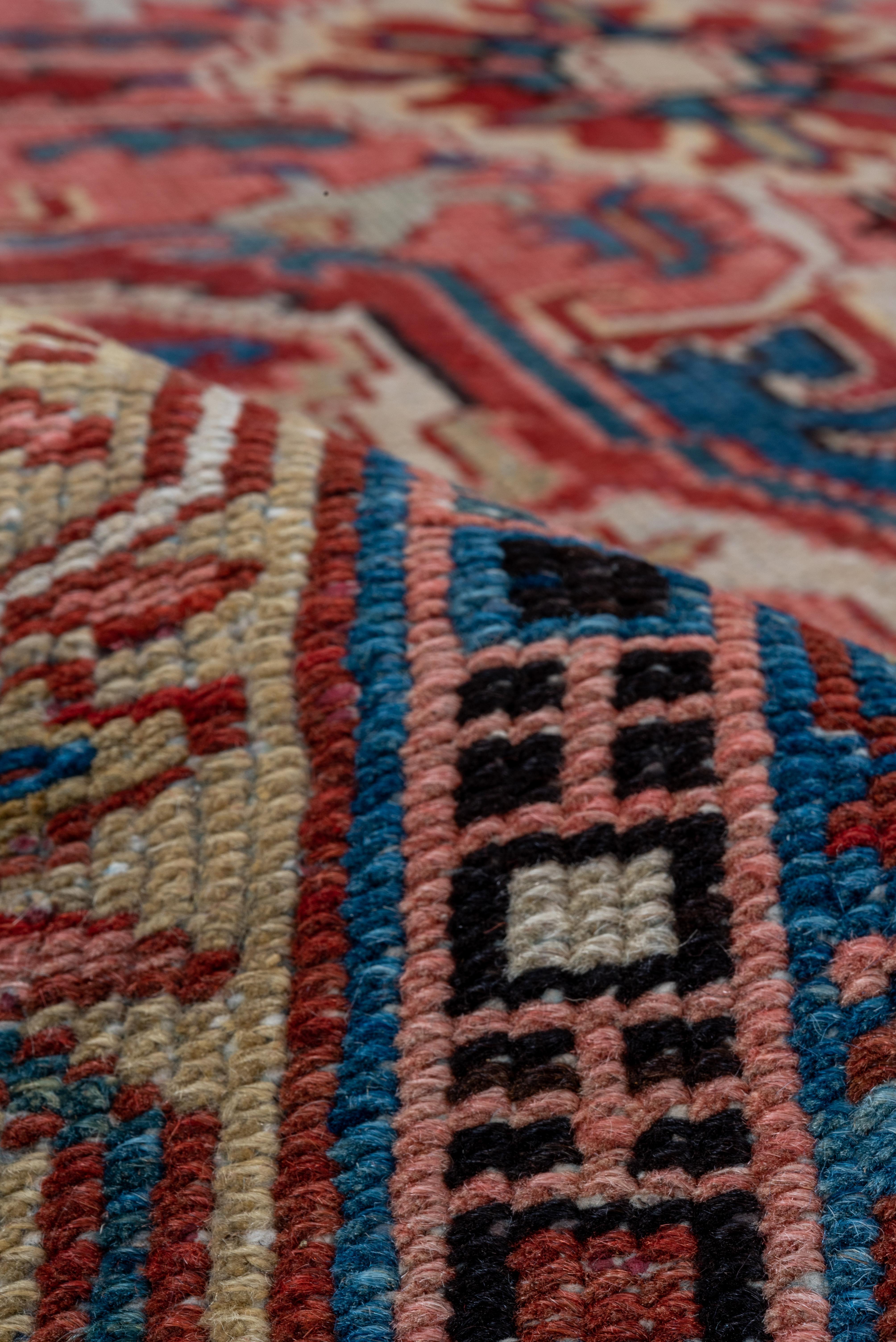 Heriz Serapi Colorful & Bright Antique Persian Heriz Carpet, circa 1920s For Sale