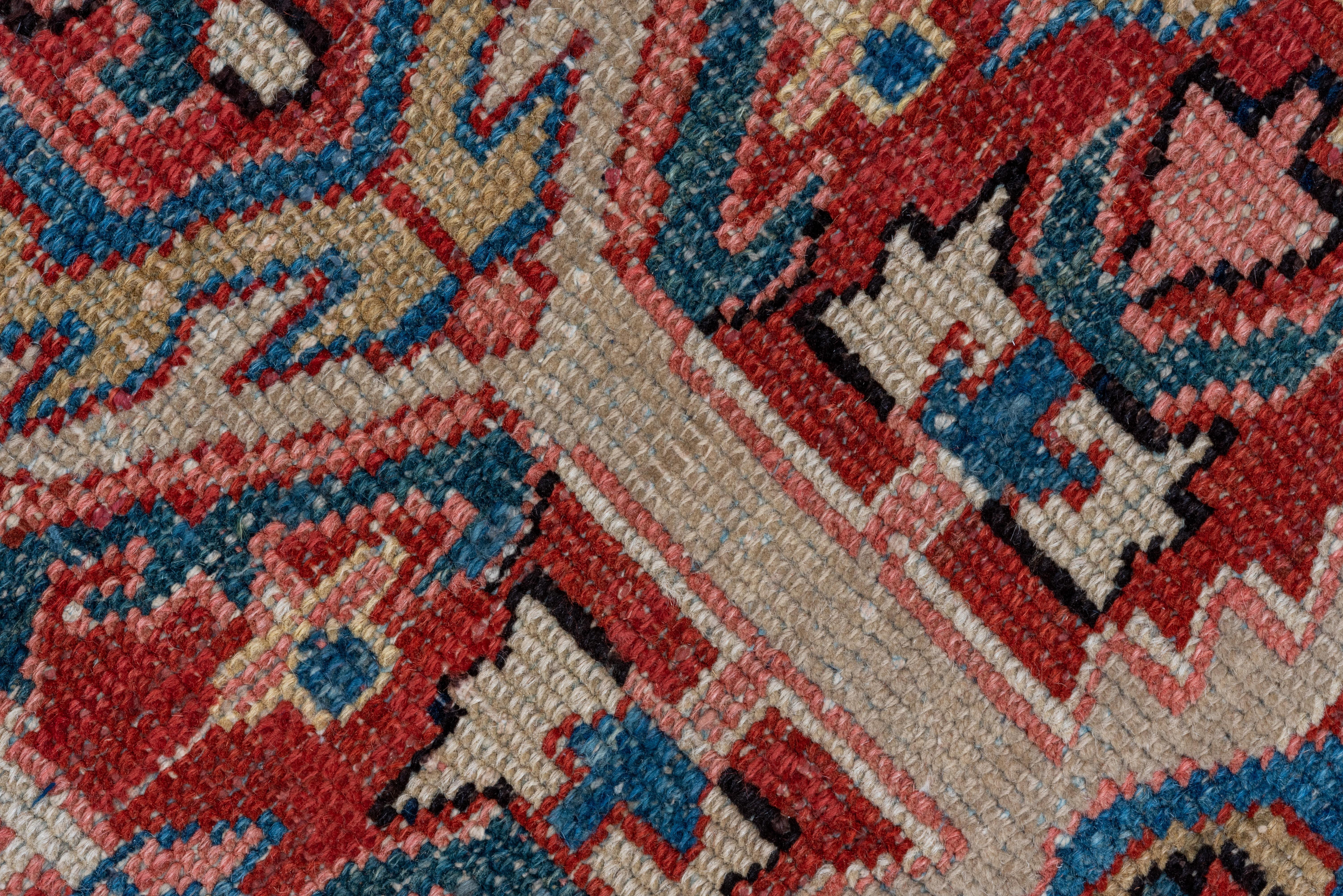 Early 20th Century Colorful & Bright Antique Persian Heriz Carpet, circa 1920s For Sale