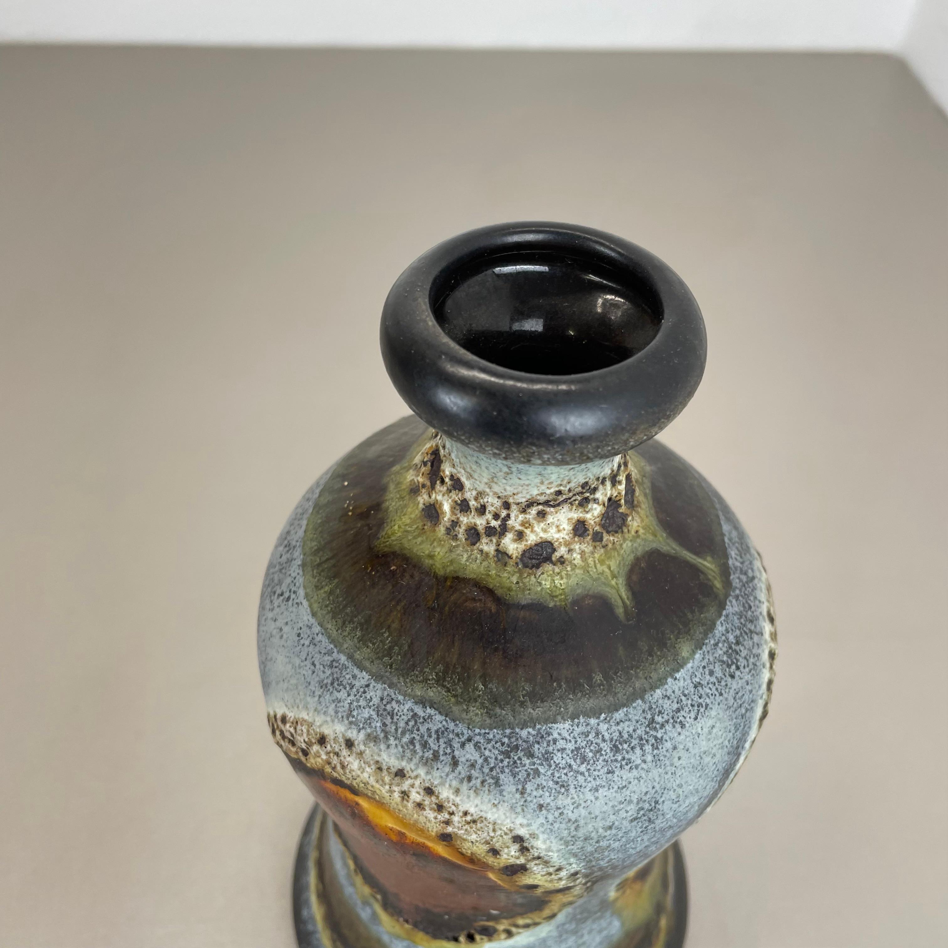 bunte Brutalist Fat Lava Keramik Vase von Dümler und Breiden Deutschland, 1970er im Angebot 5