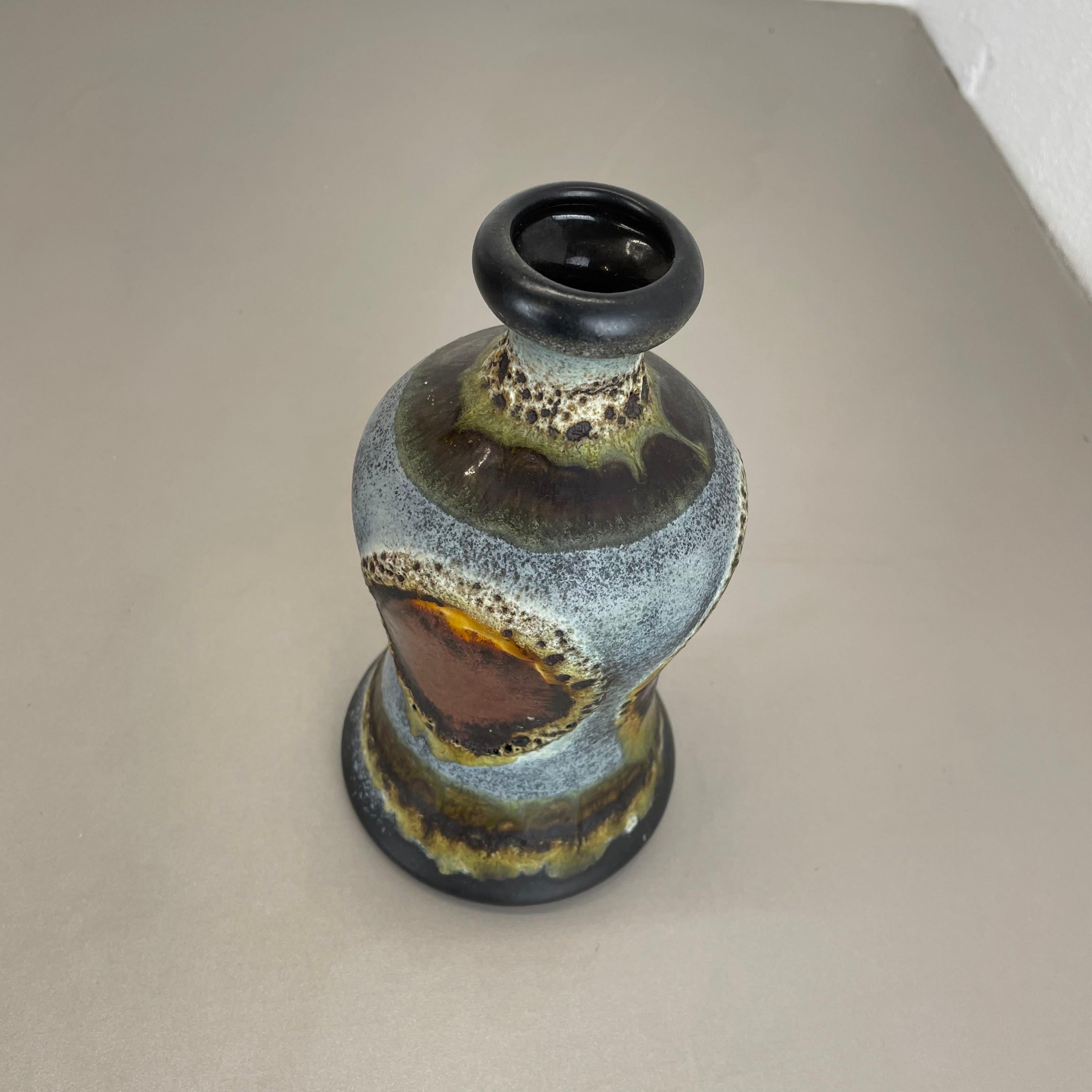 bunte Brutalist Fat Lava Keramik Vase von Dümler und Breiden Deutschland, 1970er im Angebot 6