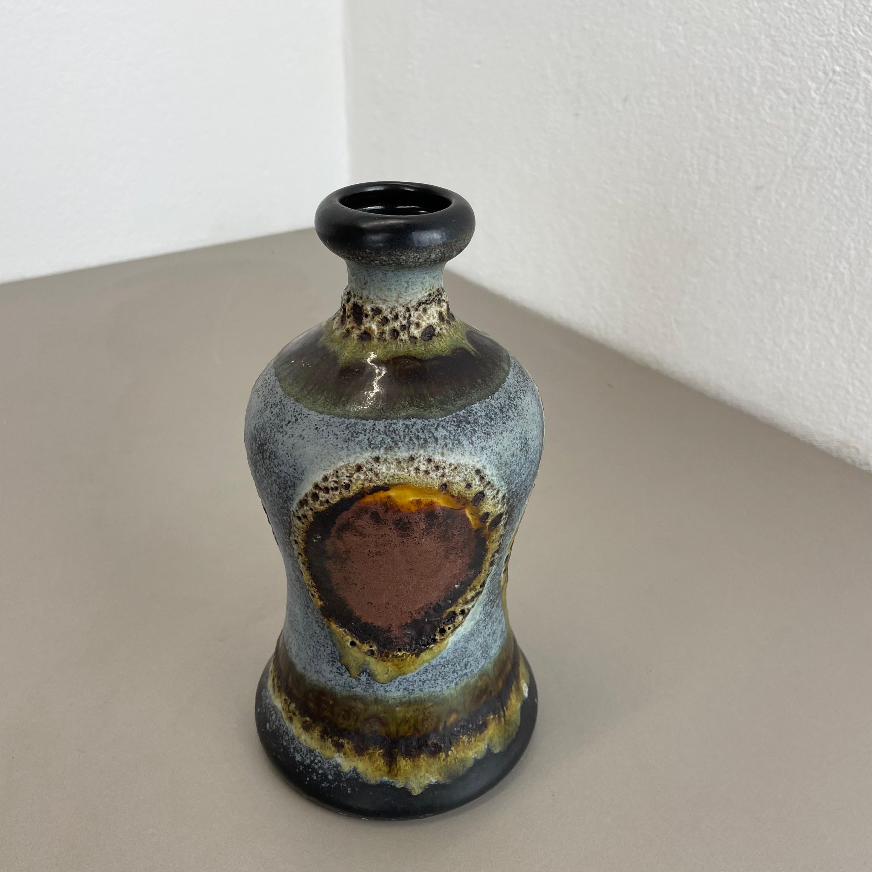 bunte Brutalist Fat Lava Keramik Vase von Dümler und Breiden Deutschland, 1970er im Angebot 7