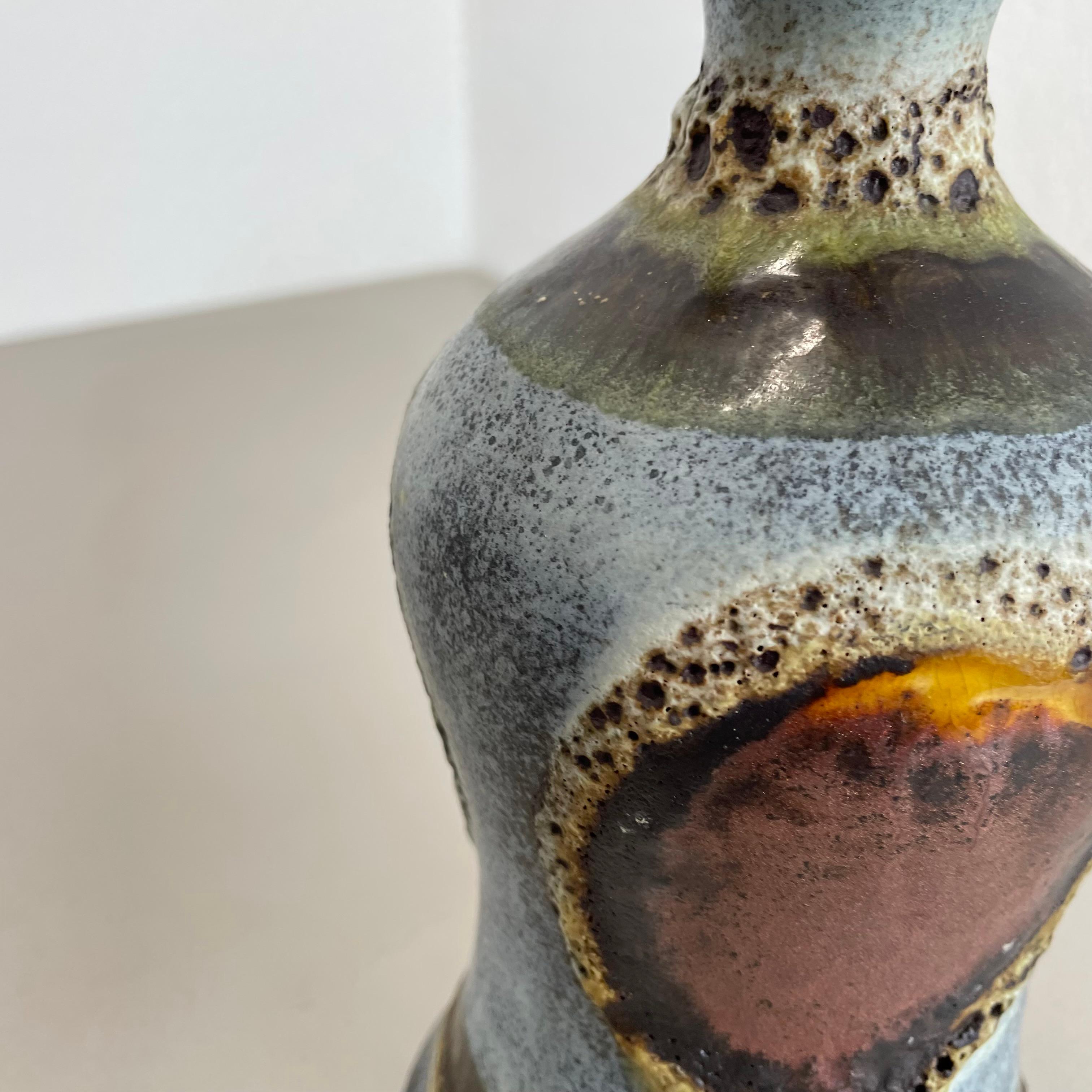 bunte Brutalist Fat Lava Keramik Vase von Dümler und Breiden Deutschland, 1970er im Angebot 9